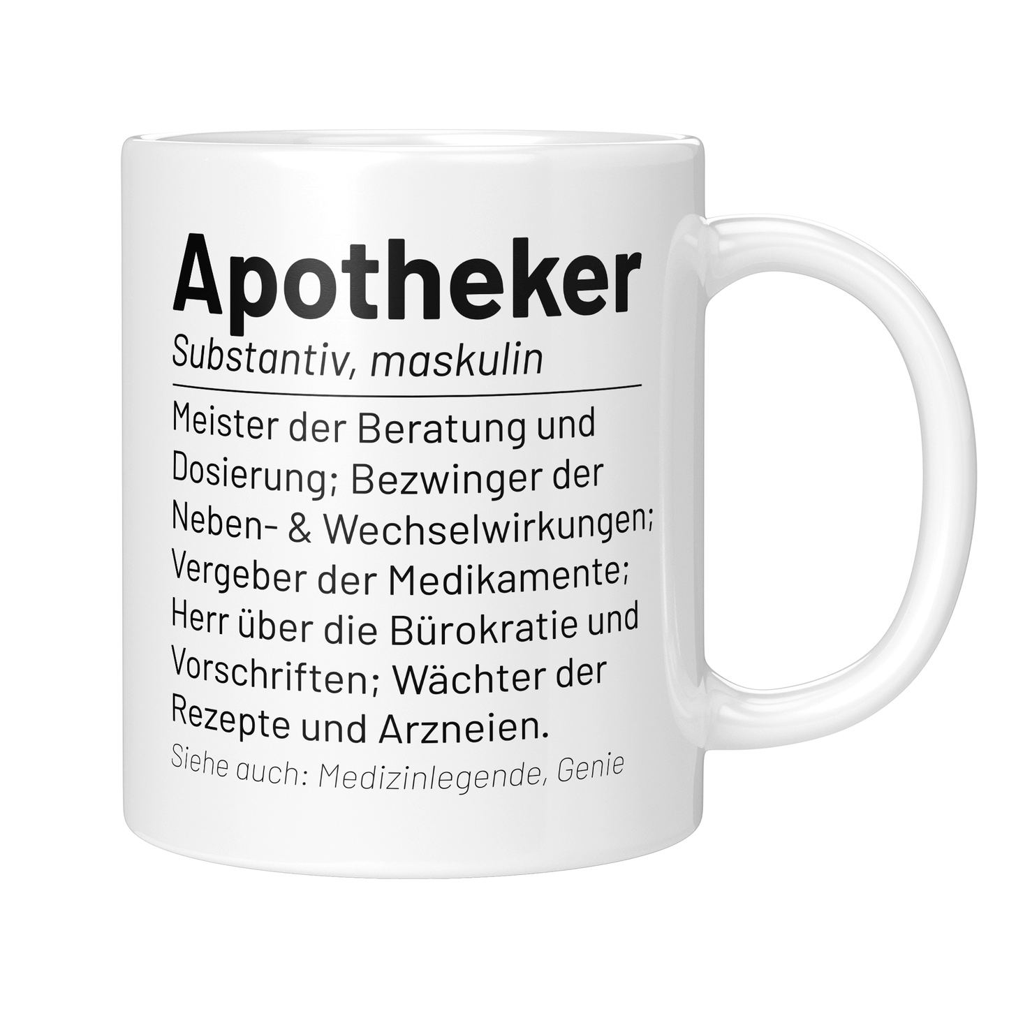 CupHaven® Apotheker Tasse - Wörterbuch "Apotheker" - Geschenk für Apotheker und Apothekerinnen