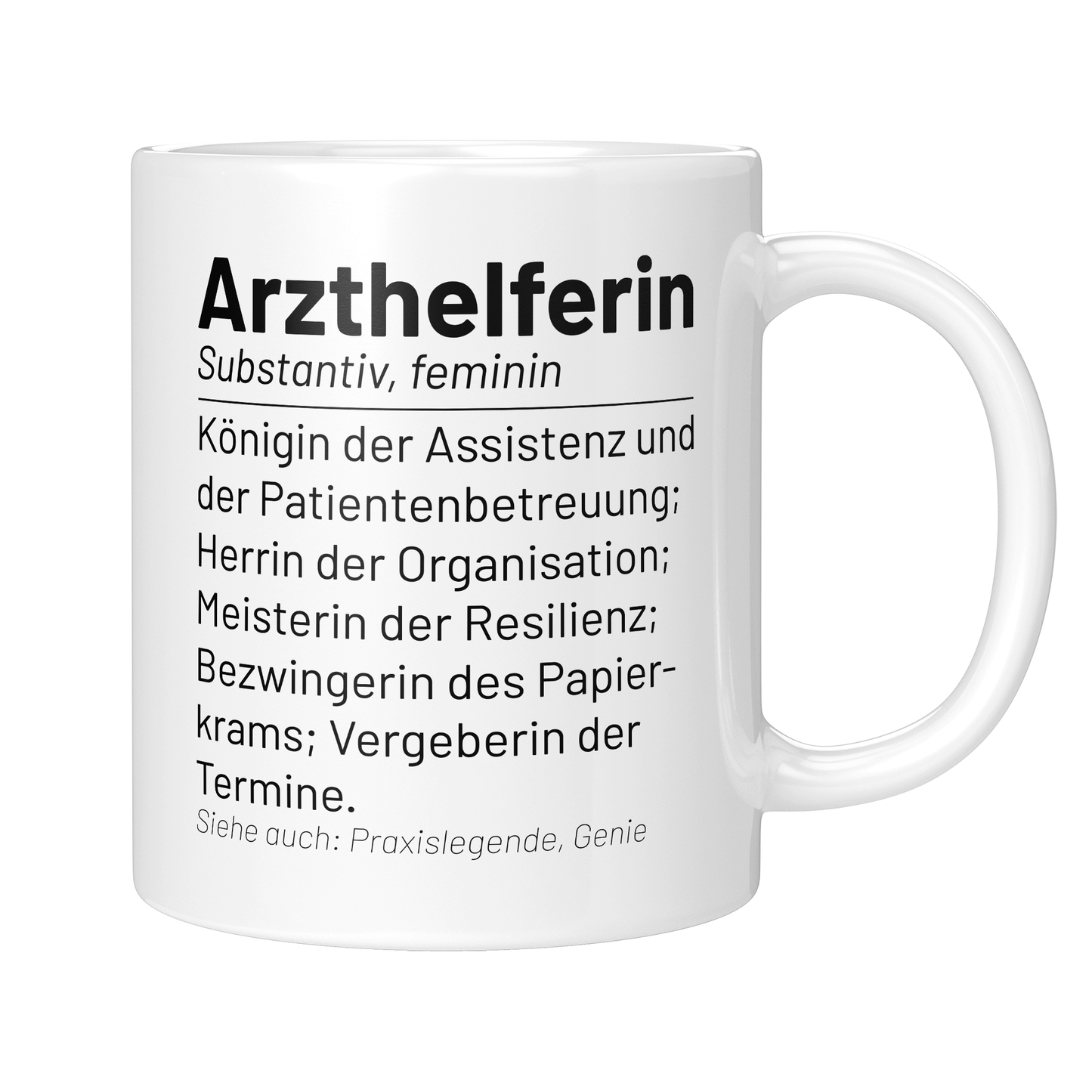 Arzthelferin Tasse - Wörterbuch "Arzthelferin" (MFA, Medizinische Fachangestellte, Geschenk)