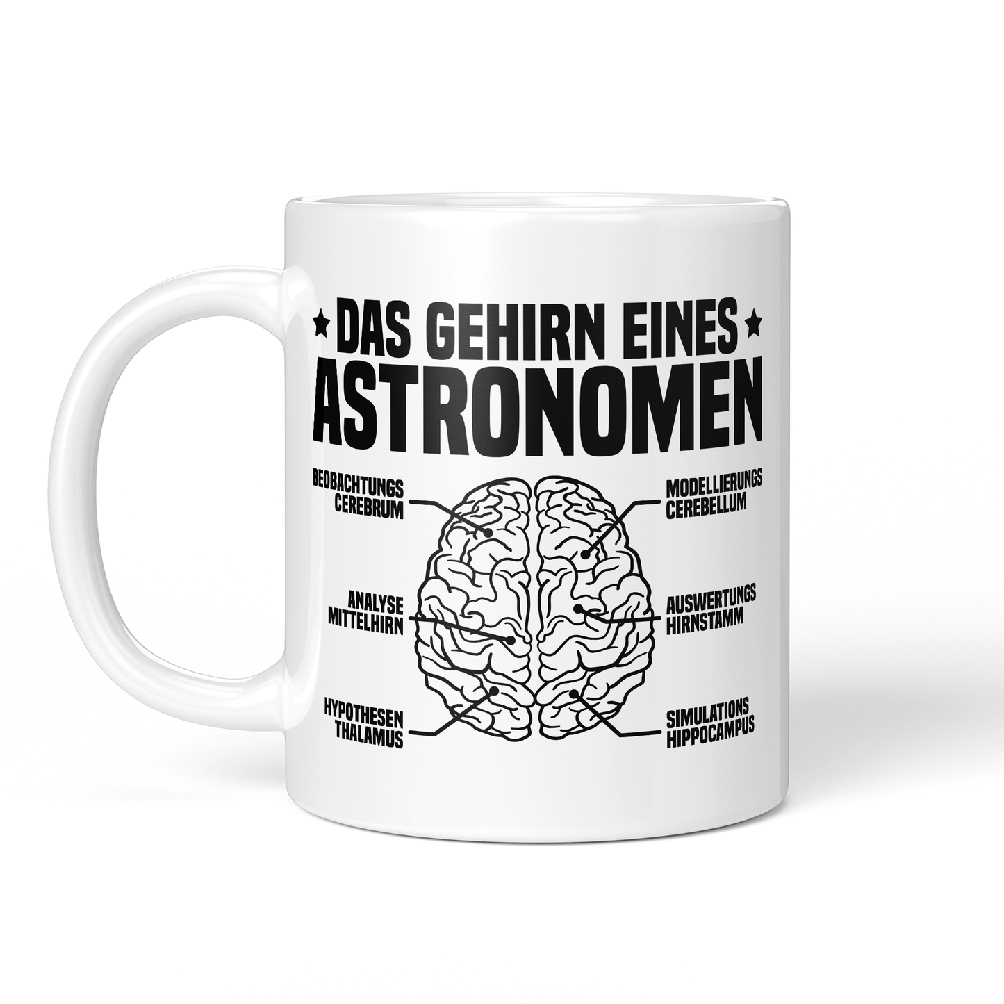 CupHaven® Astronomie Tasse - Das Gehirn eines Astronomen - Geschenk für Astronomen und Astronominnen