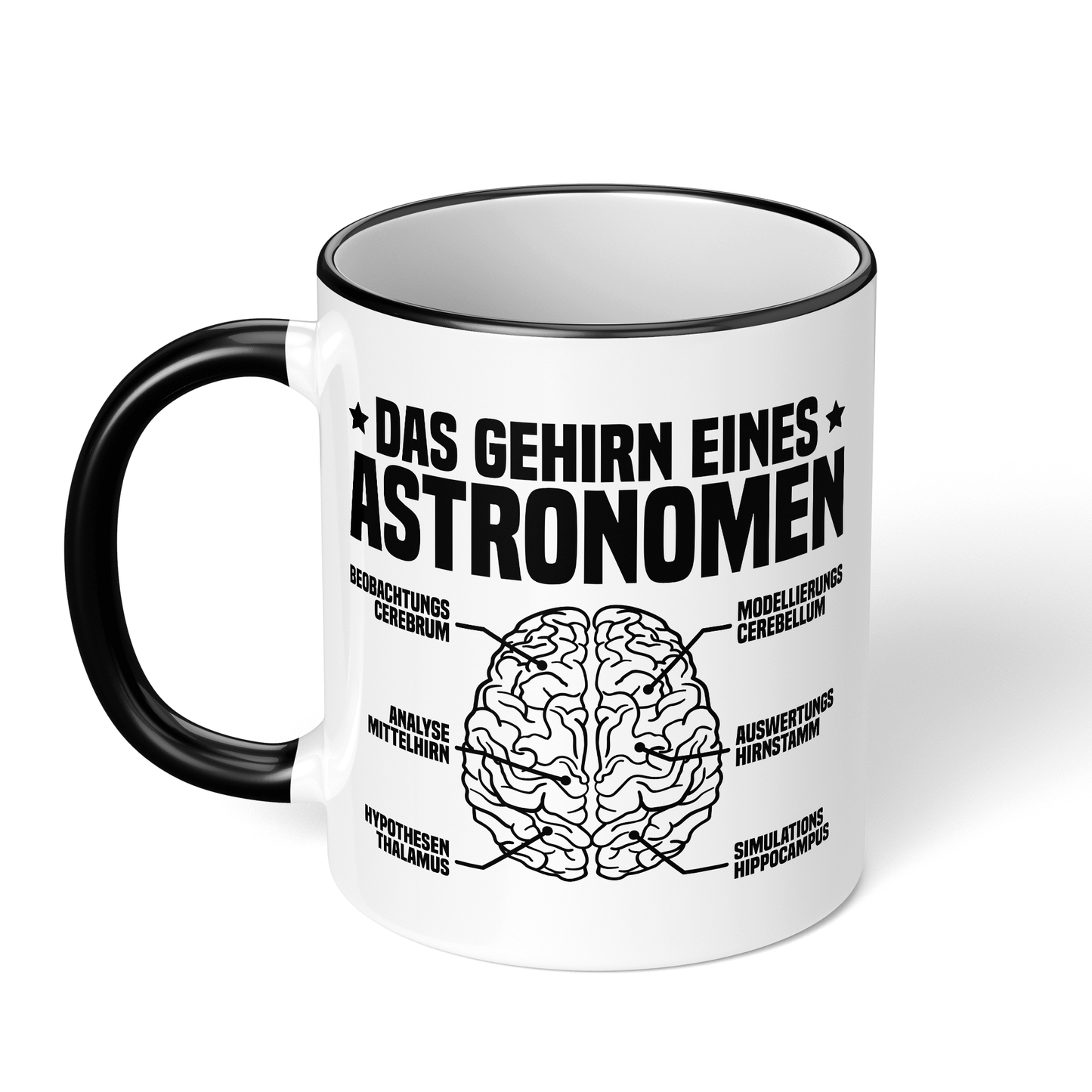 CupHaven® Astronomie Tasse - Das Gehirn eines Astronomen - Geschenk für Astronomen und Astronominnen