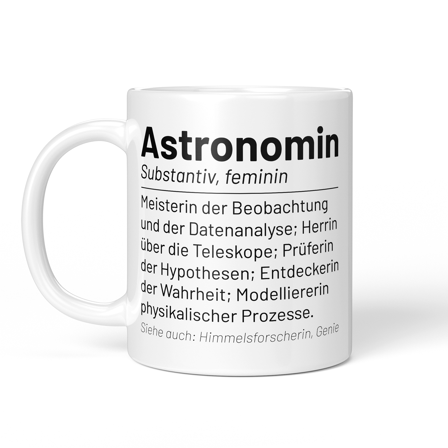 CupHaven® Astronomie Tasse - Wörterbuch "Astronomin" - Geschenk für Astronomen und Astronominnen