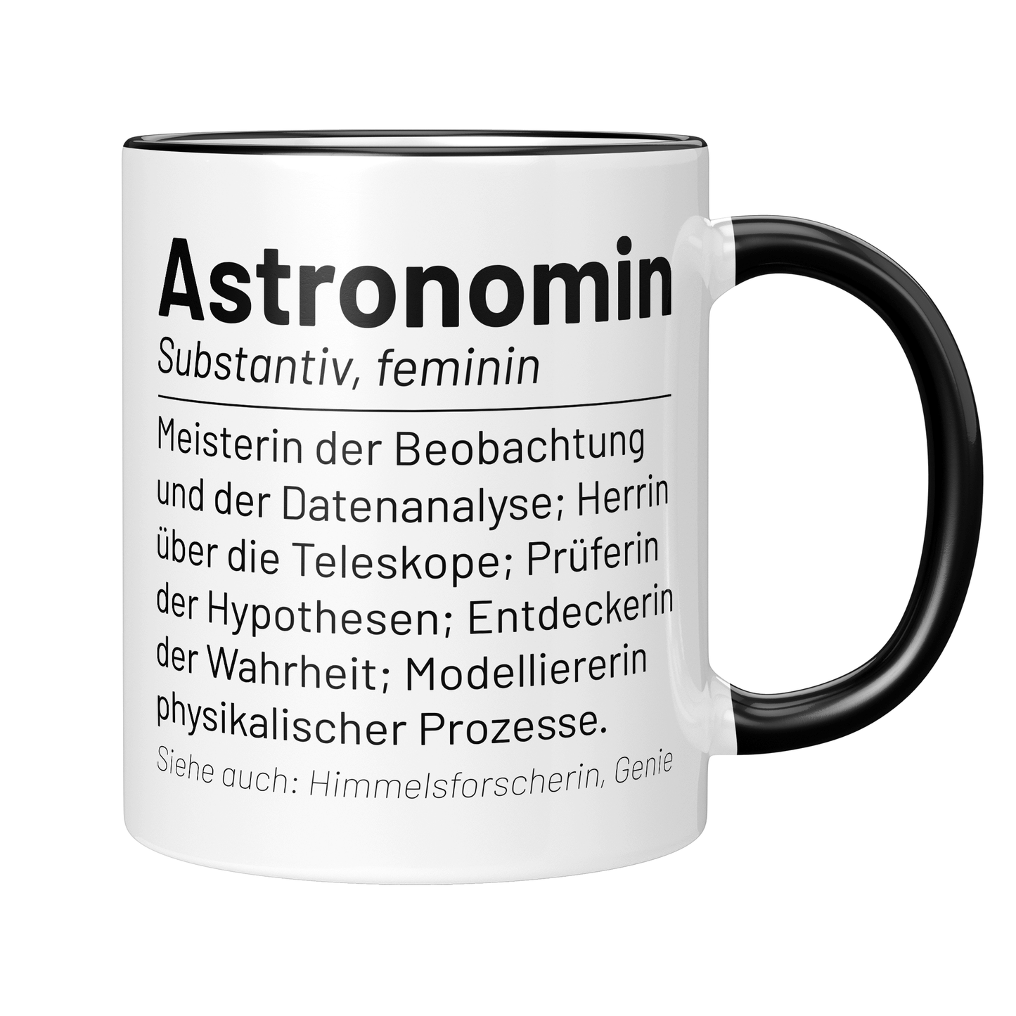Astronomie Tasse - Wörterbuch "Astronomin" (Astronom, Geschenk)