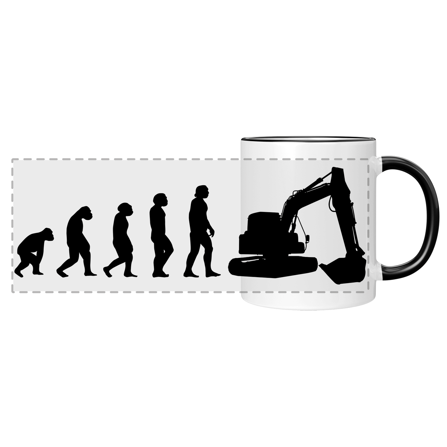 Baggerfahrer Tasse - Evolution eines Baggerfahrers (Bagger, Geschenk)