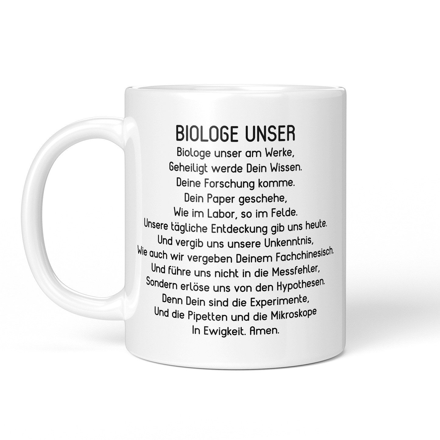 CupHaven® Biologe Tasse - "Biologe Unser"-Gebet - Geschenk für Biologen und Biologinnen