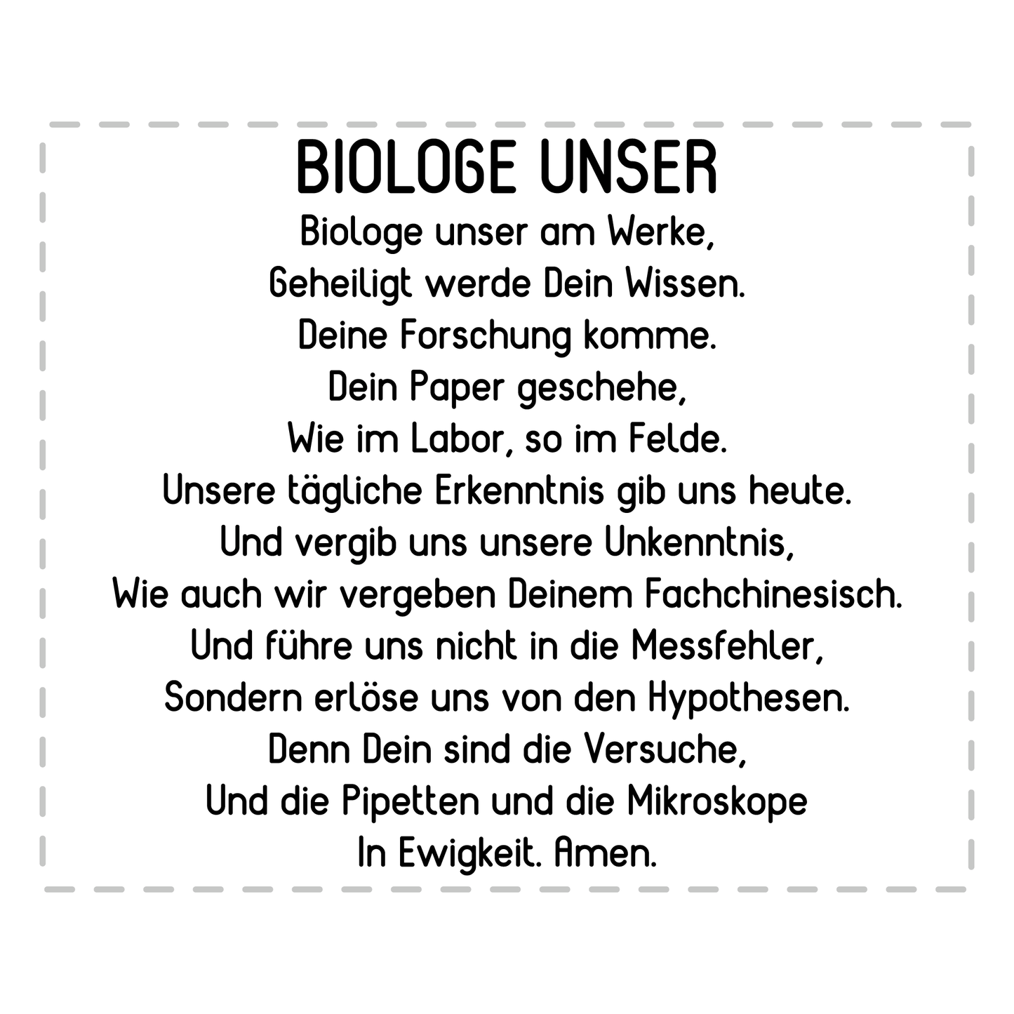 Biologie Tasse Biologe Unser Gebet