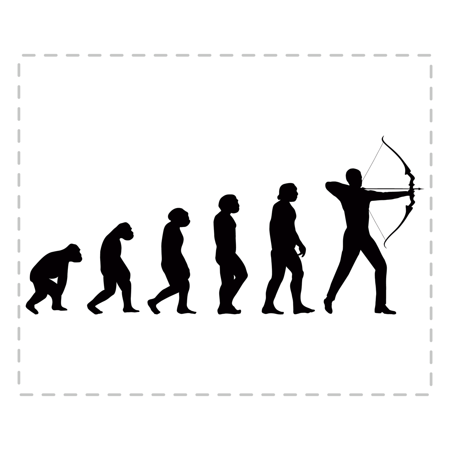 Bogenschießen Tasse - Evolution des Bogenschützen (Bogenschützin, Bogensport, Geschenk)