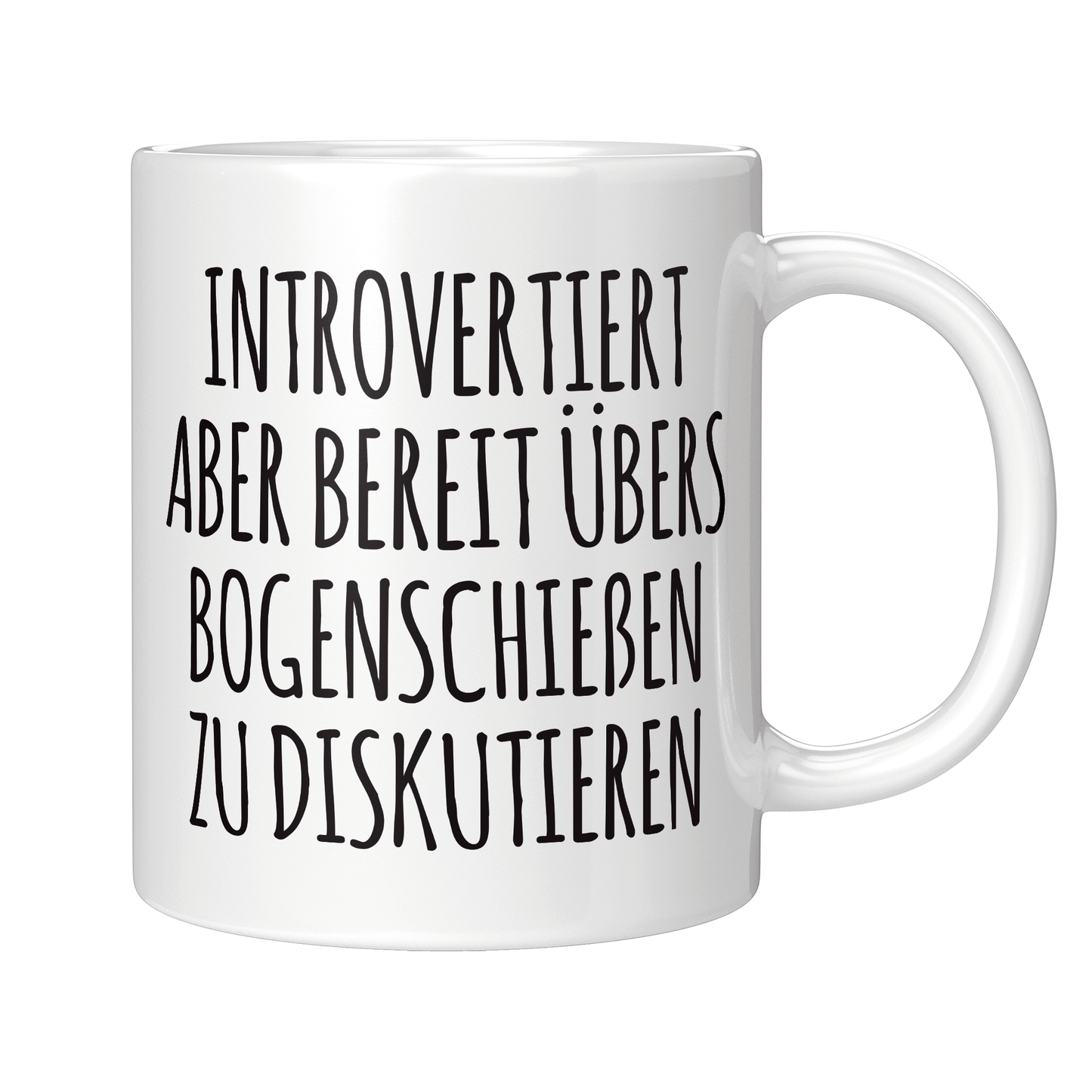 Bogenschießen Tasse - Introvertierter Bogenschütze (Bogenschützin, Bogensport, Geschenk)