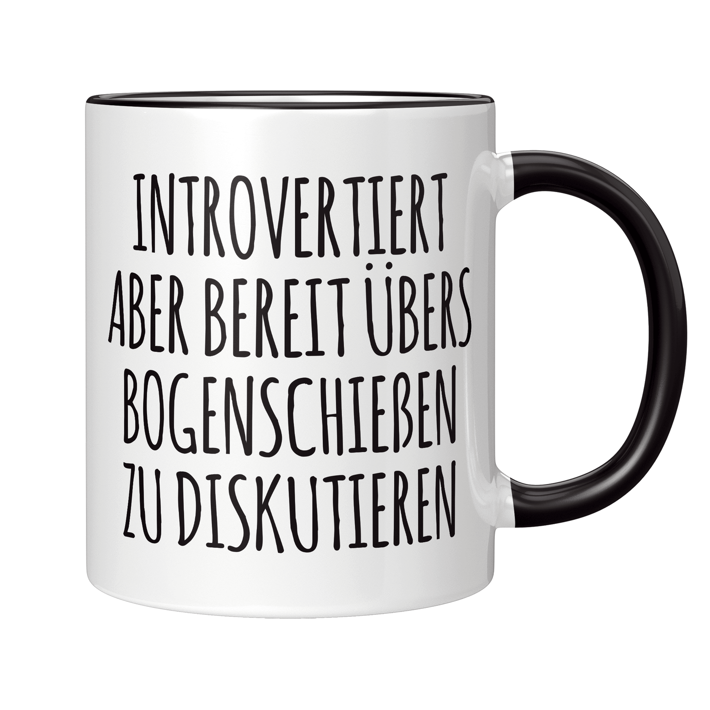Bogenschießen Tasse - Introvertierter Bogenschütze (Bogenschützin, Bogensport, Geschenk)