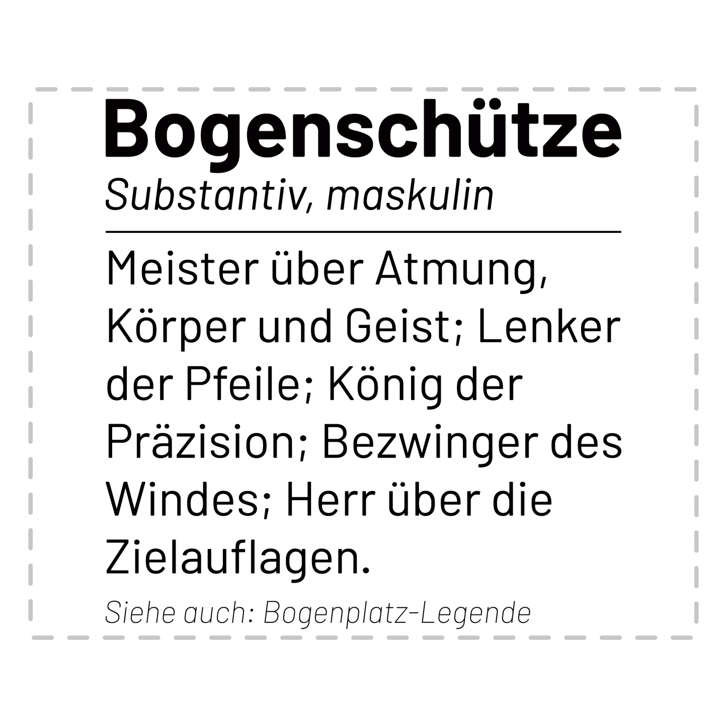 Bogenschießen Tasse - Wörterbuch "Bogenschütze" (Bogenschützin, Bogensport, Geschenk)