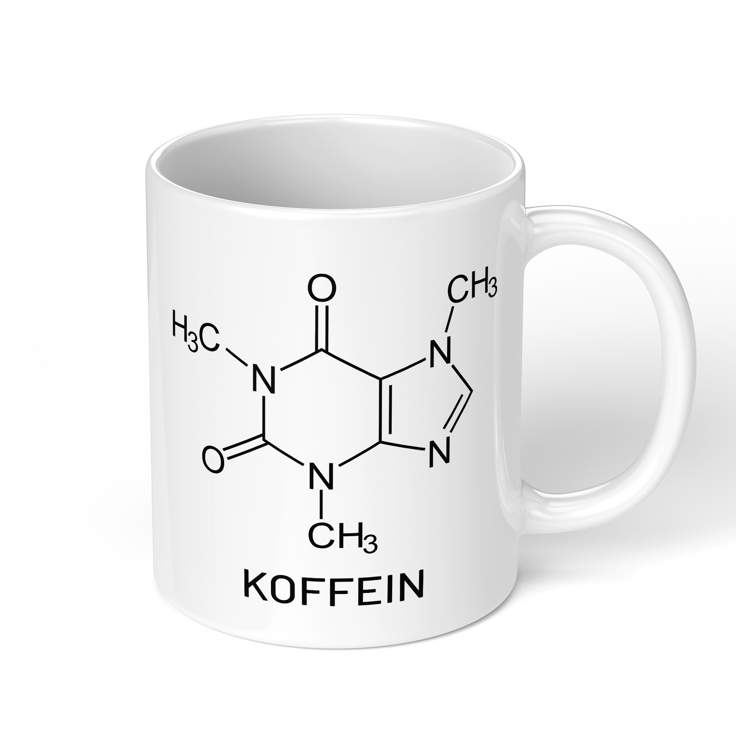 CupHaven® Chemie Tasse - Koffein-Strukturformel - Geschenk für Chemiker, Chemielaboranten und Chemiestudenten