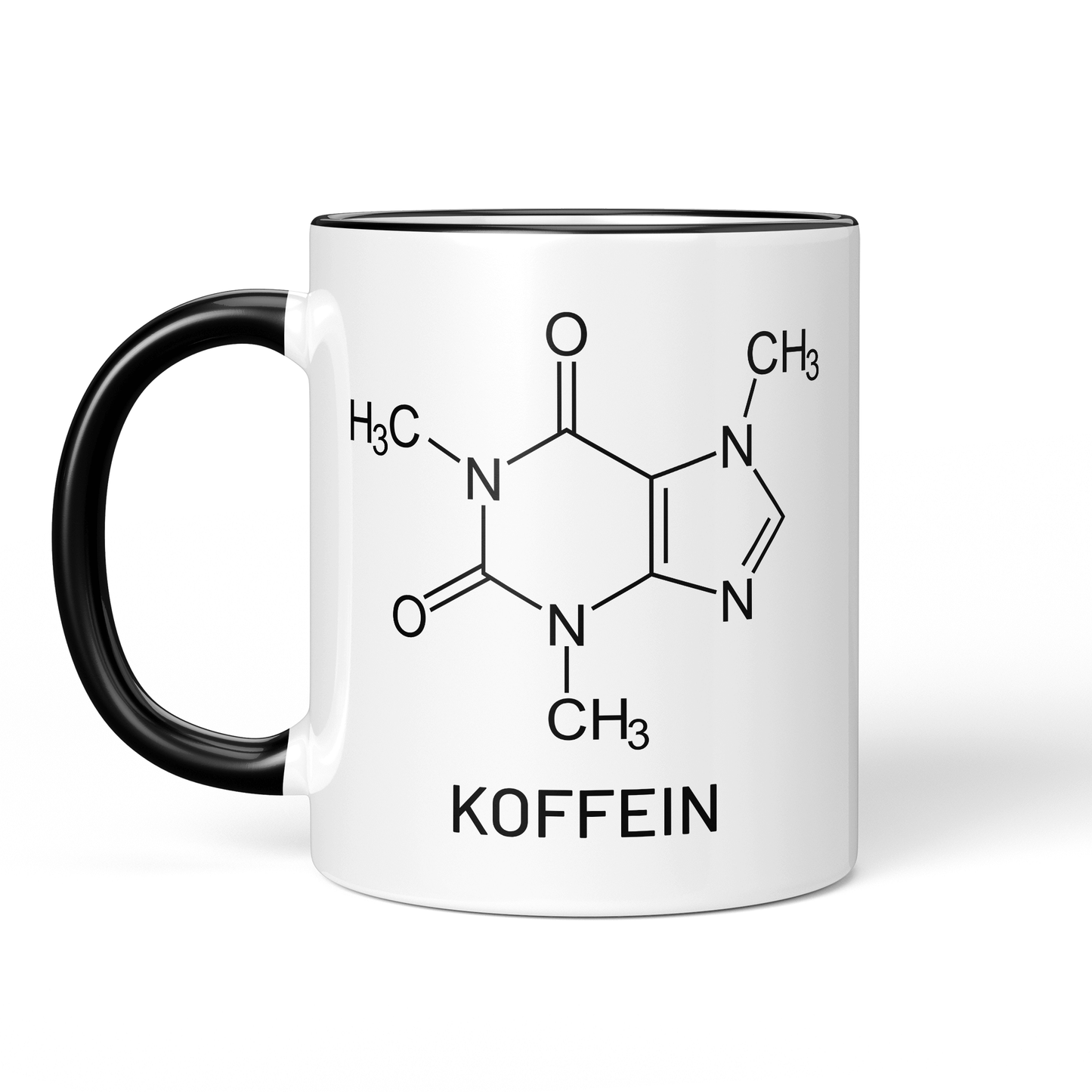 CupHaven® Chemie Tasse - Koffein-Strukturformel - Geschenk für Chemiker, Chemielaboranten und Chemiestudenten