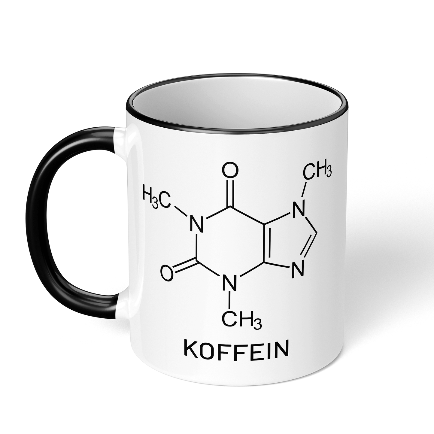 CupHaven® Chemie Tasse - Koffein-Strukturformel - Geschenk für Chemiker, Chemielaboranten und Chemiestudenten