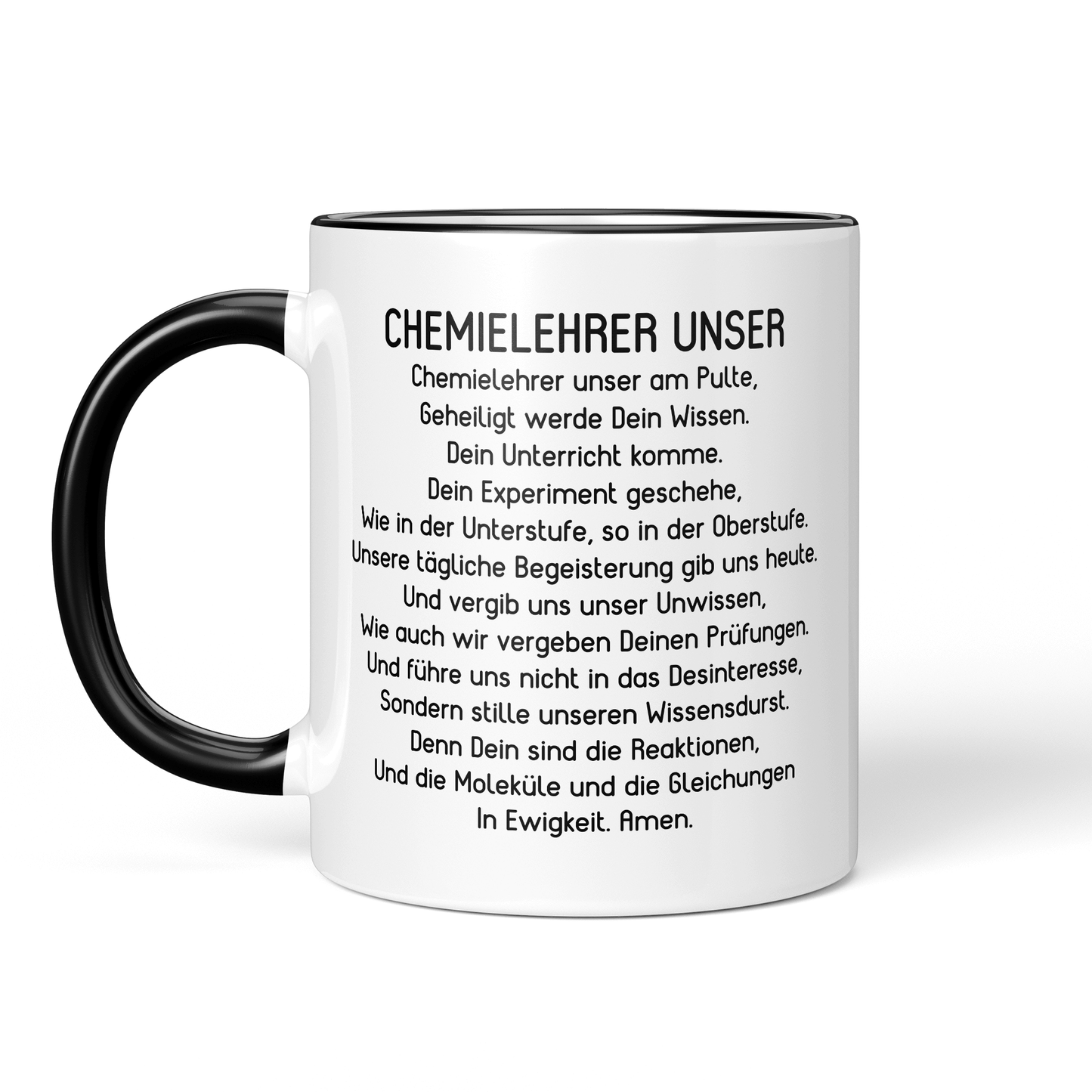 CupHaven® Chemielehrer Tasse - "Chemielehrer Unser"-Gebet - Geschenk für Chemielehrer und Chemielehrerinnen