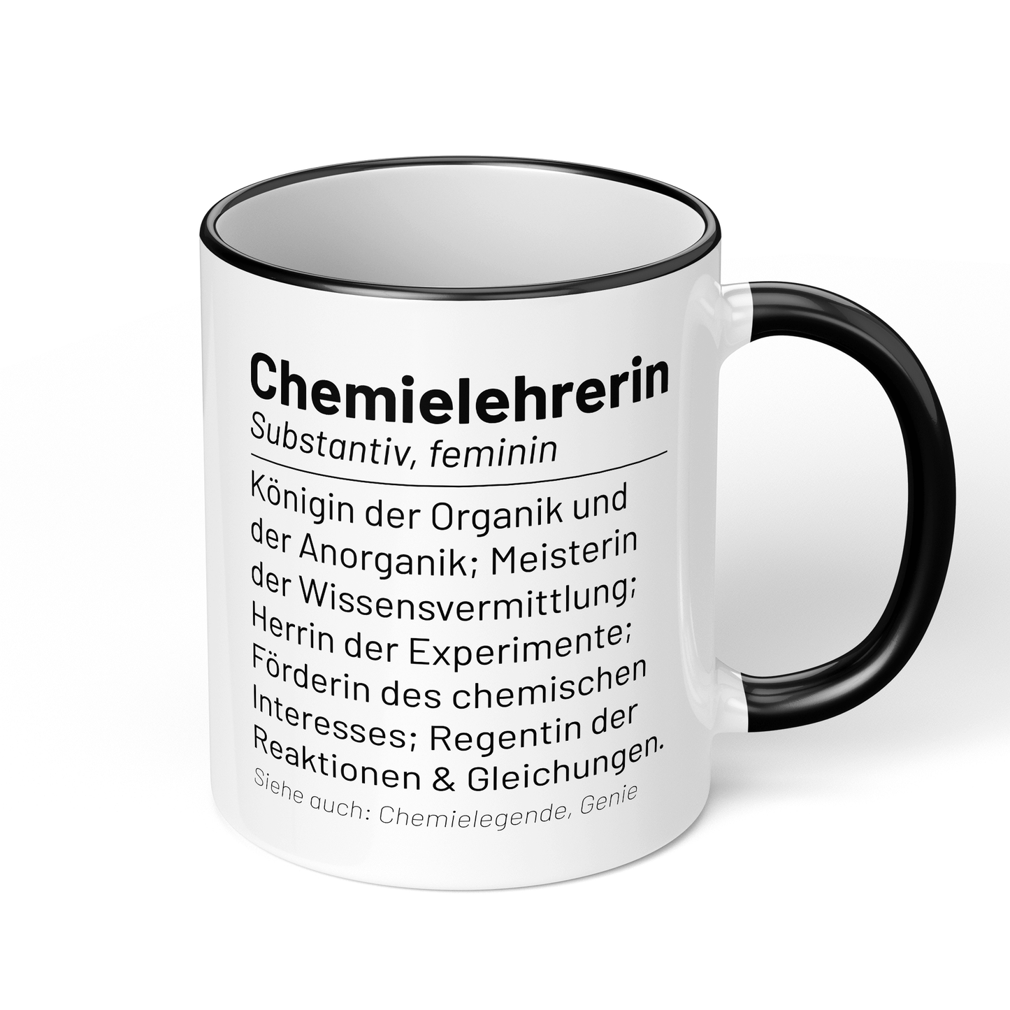 CupHaven® Chemielehrer Tasse - Wörterbuch "Chemielehrerin" - Geschenk für Chemielehrer und Chemielehrerinnen