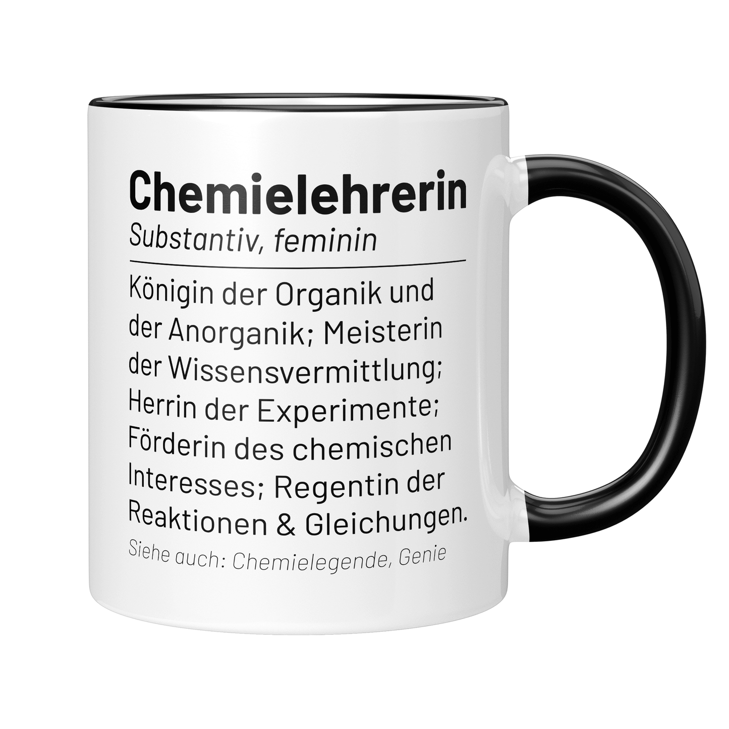 CupHaven® Chemielehrer Tasse - Wörterbuch "Chemielehrerin" - Geschenk für Chemielehrer und Chemielehrerinnen