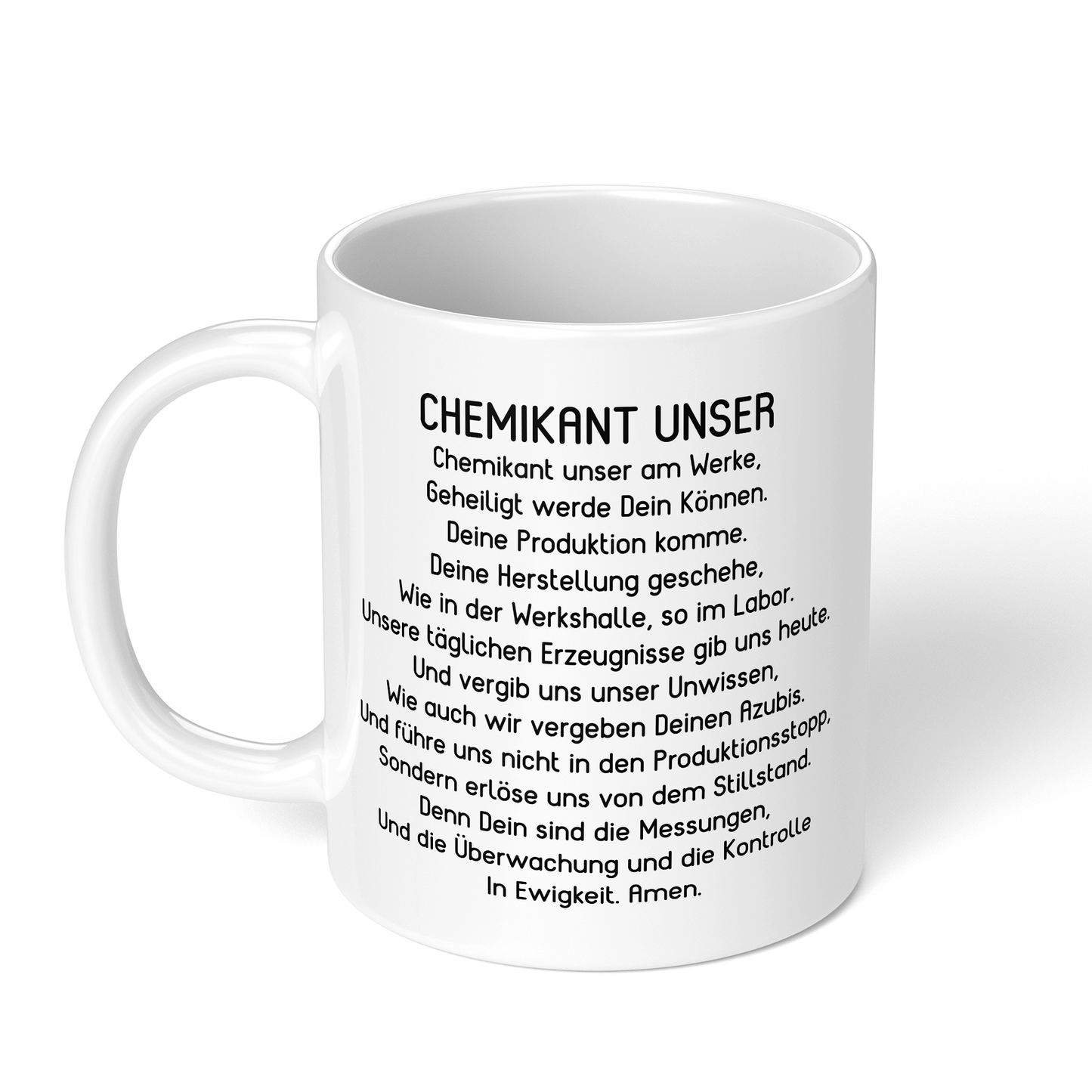 CupHaven® Chemikant Tasse - "Chemikant Unser"-Gebet - Geschenk für Chemikanten und Chemikantinnen