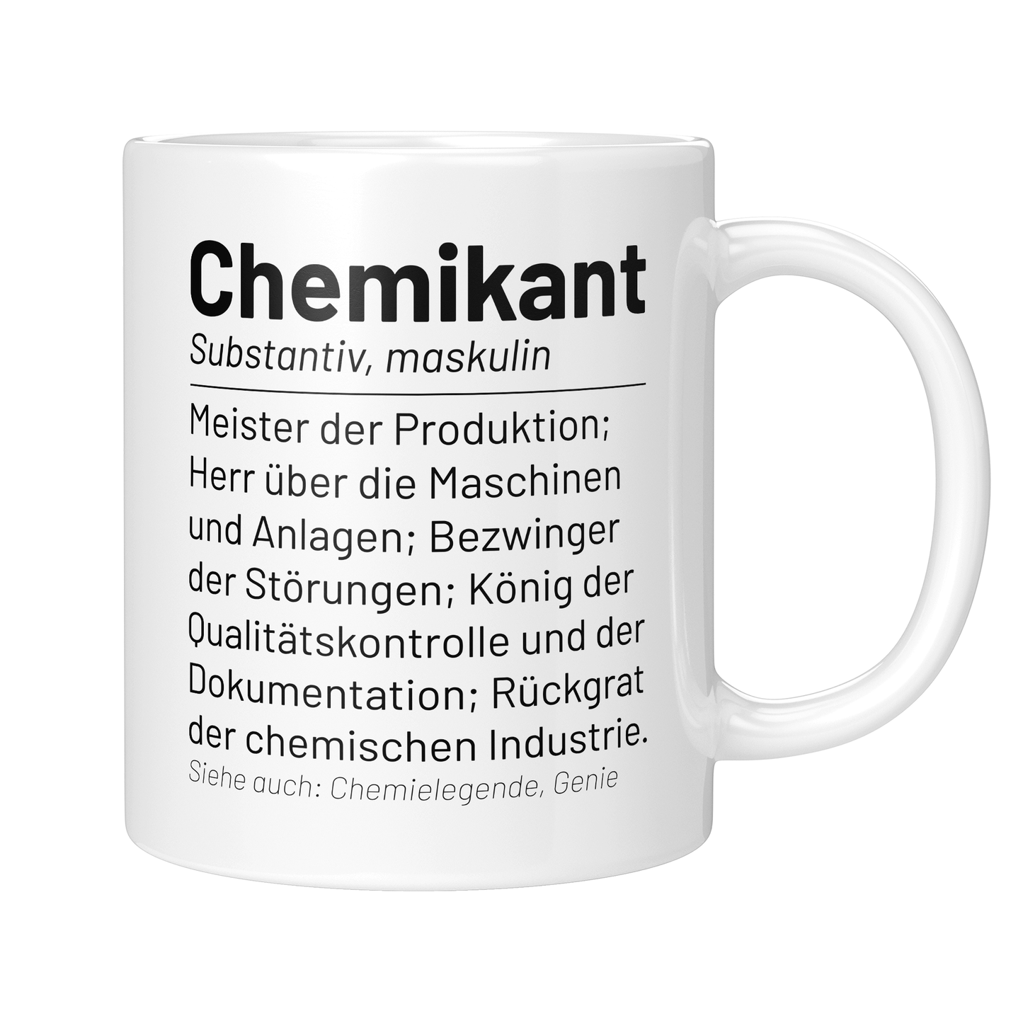 CupHaven® Chemikant Tasse - Wörterbuch "Chemikant" - Geschenk für Chemikanten und Chemikantinnen