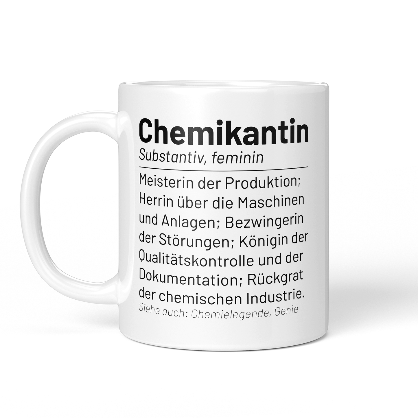 CupHaven® Chemikant Tasse - Wörterbuch "Chemikantin" - Geschenk für Chemikanten und Chemikantinnen