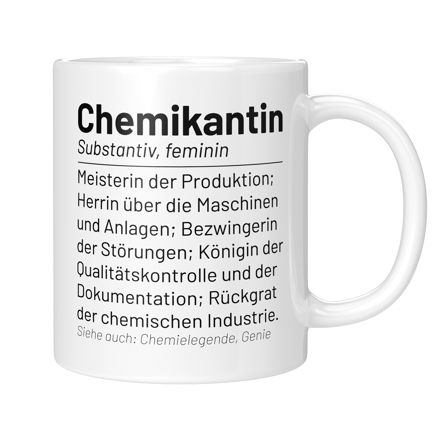 CupHaven® Chemikant Tasse - Wörterbuch "Chemikantin" - Geschenk für Chemikanten und Chemikantinnen