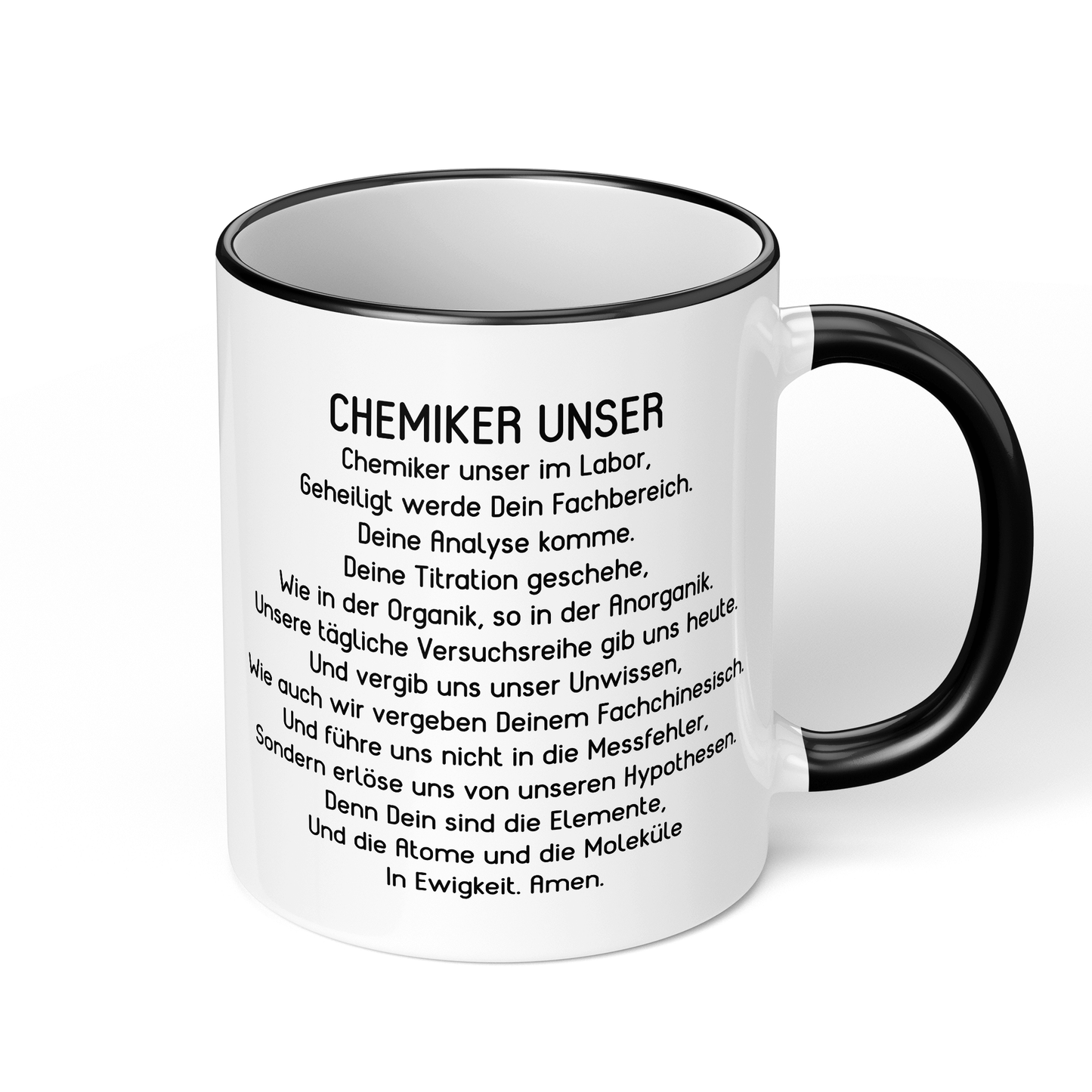 CupHaven® Chemiker Tasse - "Chemiker Unser"-Gebet - Geschenk für Chemiker und Chemikerinnen