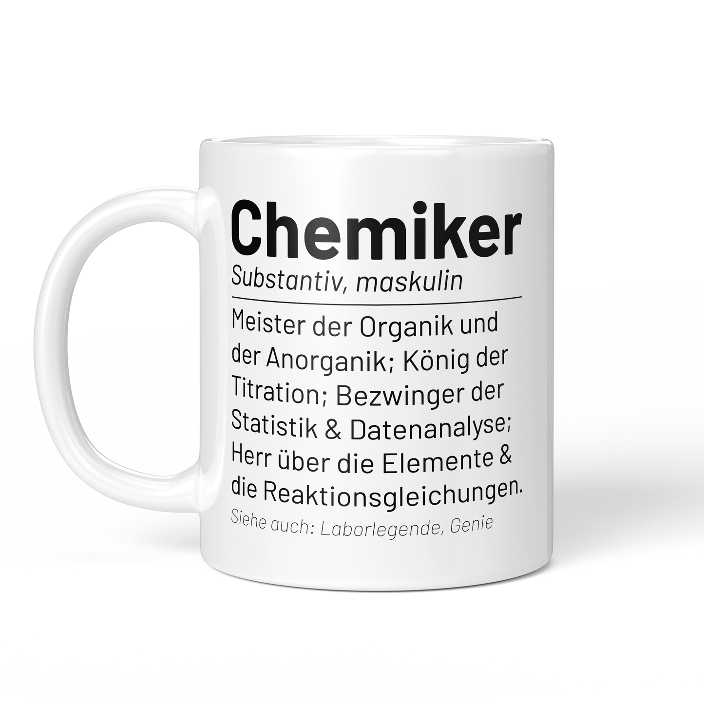 CupHaven® Chemiker Tasse - Wörterbuch "Chemiker" - Geschenk für Chemiker und Chemikerinnen