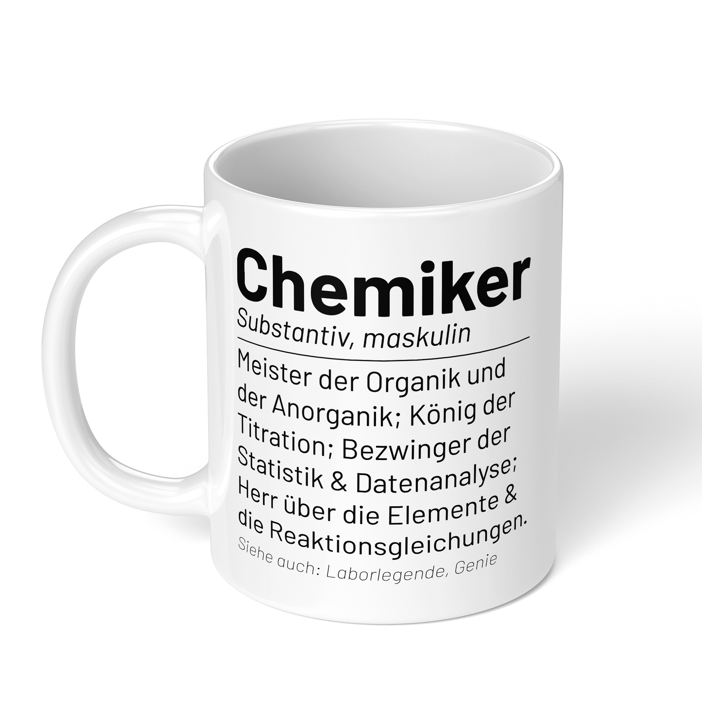 CupHaven® Chemiker Tasse - Wörterbuch "Chemiker" - Geschenk für Chemiker und Chemikerinnen