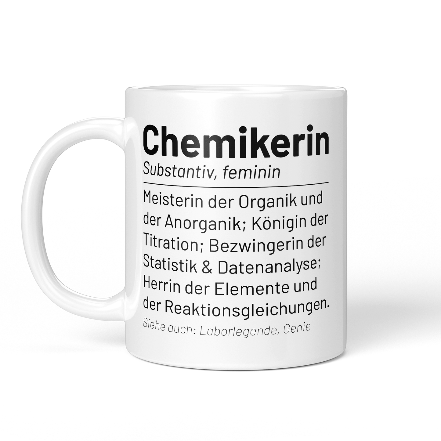 CupHaven® Chemiker Tasse - Wörterbuch "Chemikerin" - Geschenk für Chemiker und Chemikerinnen