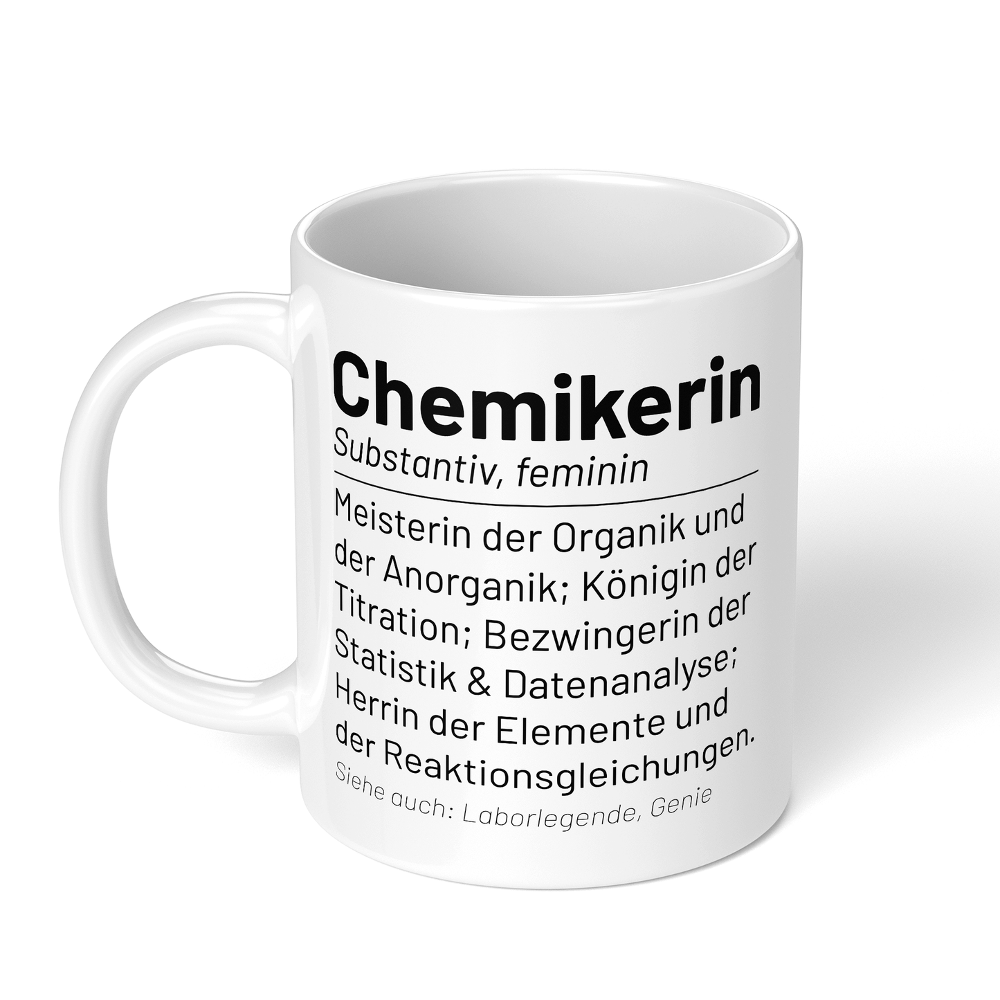 CupHaven® Chemiker Tasse - Wörterbuch "Chemikerin" - Geschenk für Chemiker und Chemikerinnen