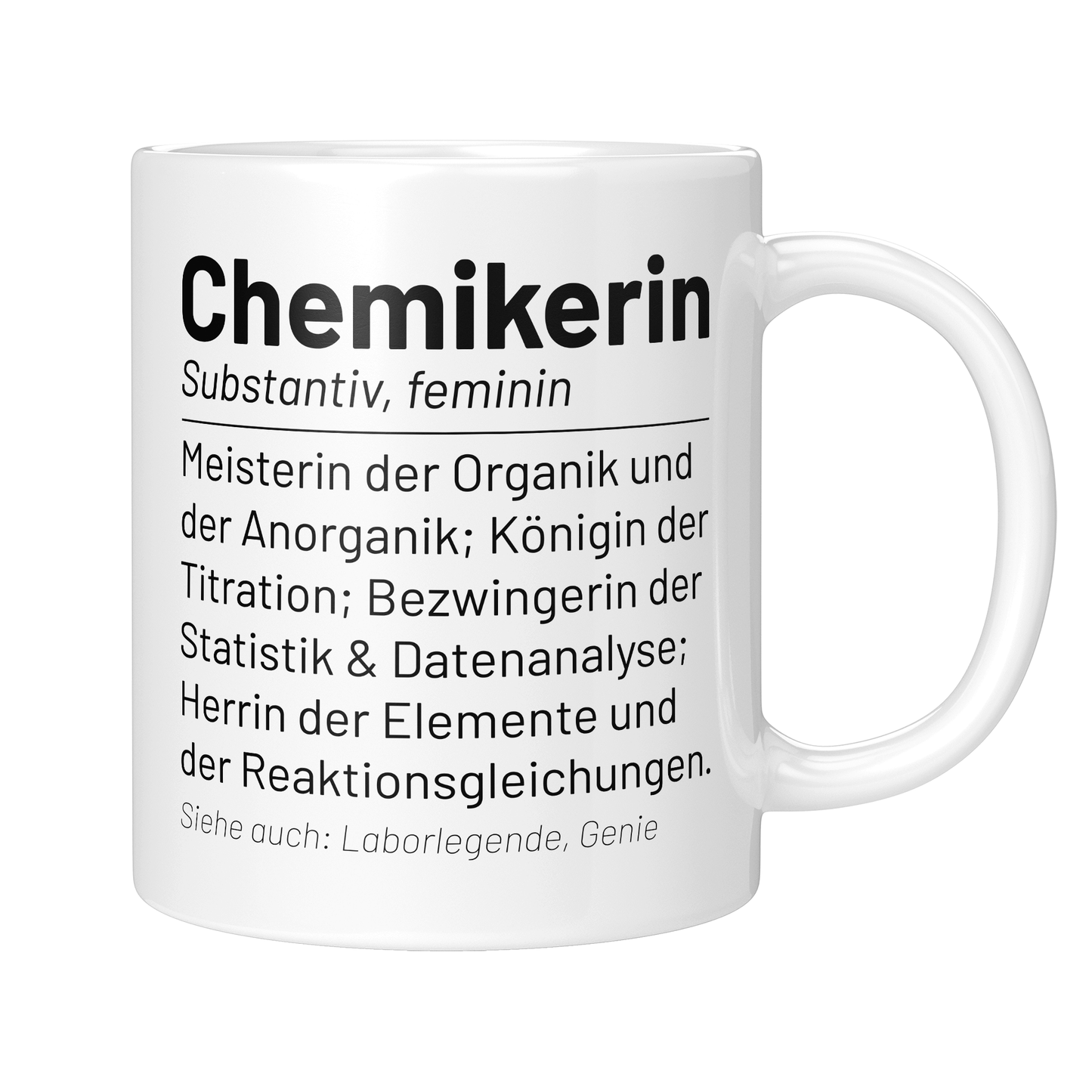Chemiker Tasse - Wörterbuch "Chemikerin" (Chemie, Geschenk)