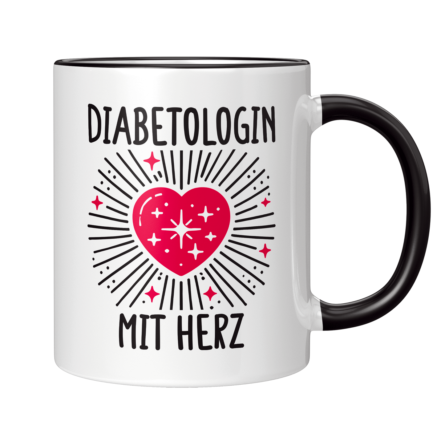 Diabetologe Tasse - Diabetologin mit Herz (Diabetologie, Geschenk)
