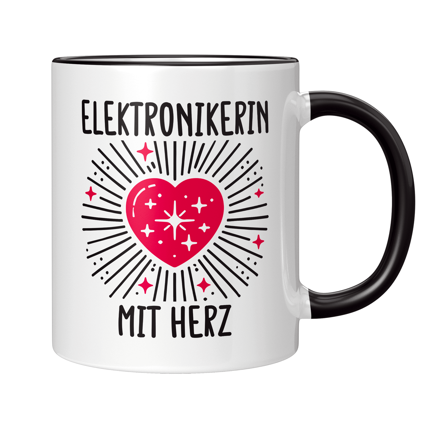 Elektroniker Tasse - Elektronikerin mit Herz (Geschenk)