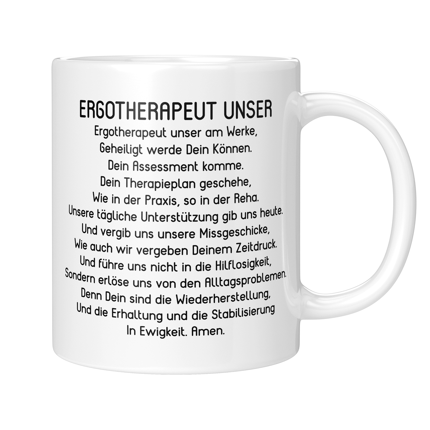 CupHaven® Ergotherapie Tasse - "Ergotherapeut Unser"-Gebet - Geschenk für Ergotherapeuten und Ergotherapeutinnen