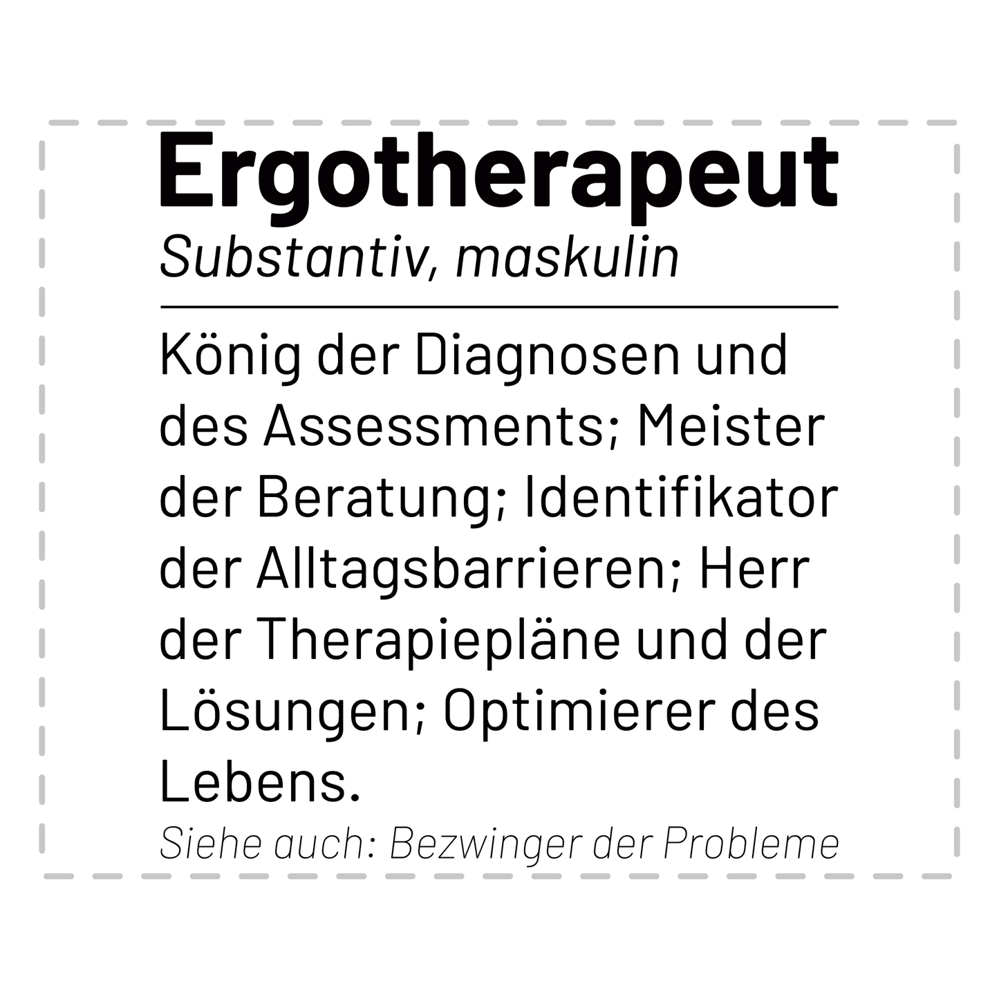 Ergotherapie Tasse - Wörterbuch "Ergotherapeut" (Ergotherapeutin, Geschenk)