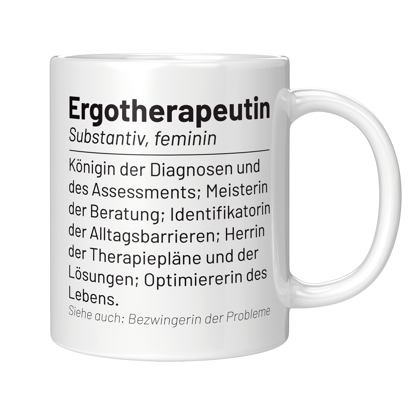 Ergotherapie Tasse - Wörterbuch "Ergotherapeutin" (Ergotherapeut, Geschenk)