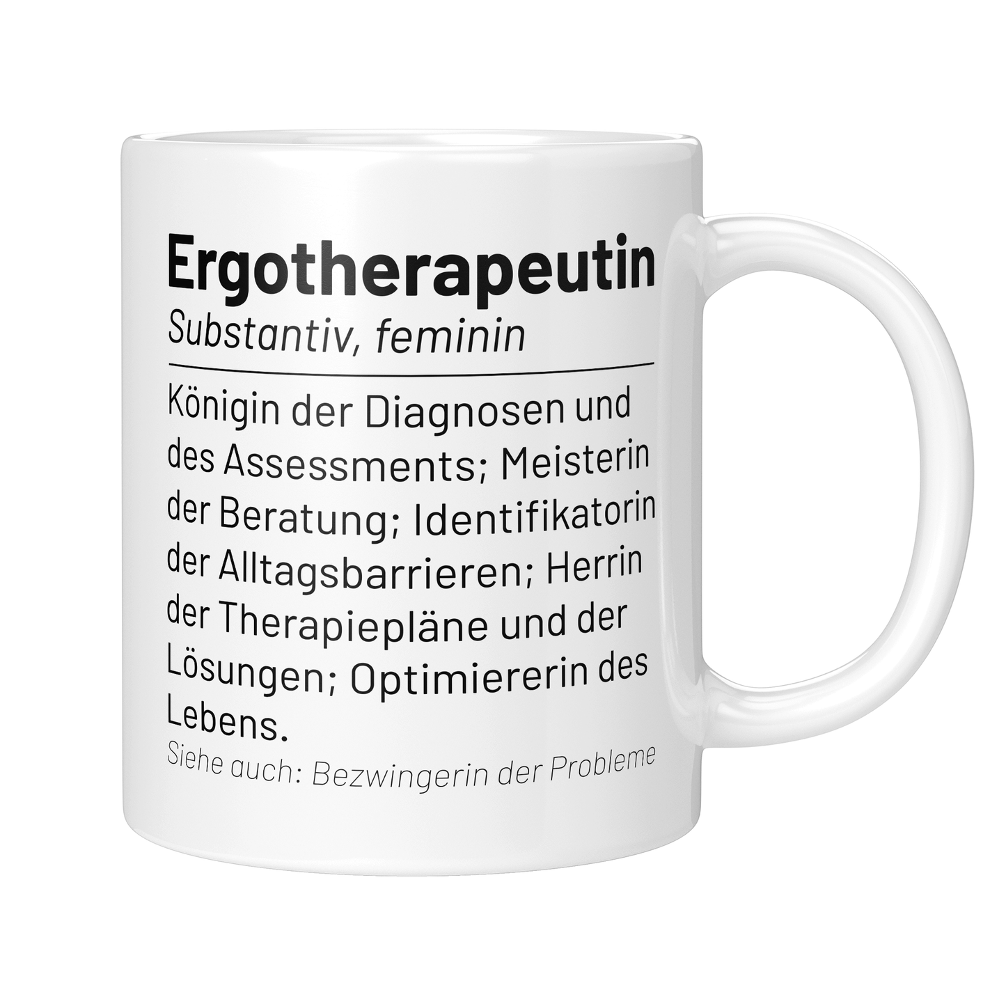 CupHaven® Ergotherapie Tasse - Wörterbuch "Ergotherapeutin" - Geschenk für Ergotherapeuten und Ergotherapeutinnen