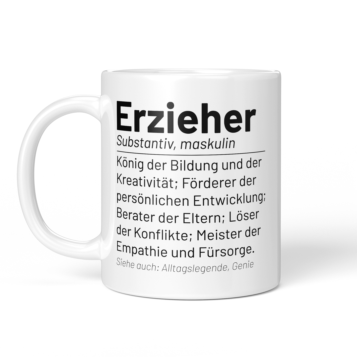 CupHaven® Erzieher Tasse - Wörterbuch "Erzieher" - Geschenk für Erzieher und Erzieherinnen