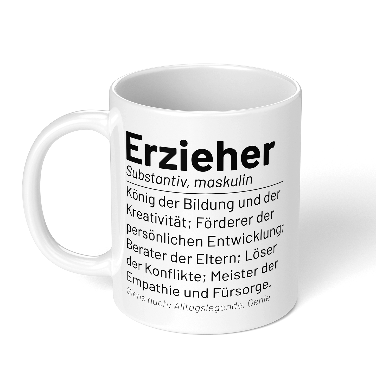 CupHaven® Erzieher Tasse - Wörterbuch "Erzieher" - Geschenk für Erzieher und Erzieherinnen