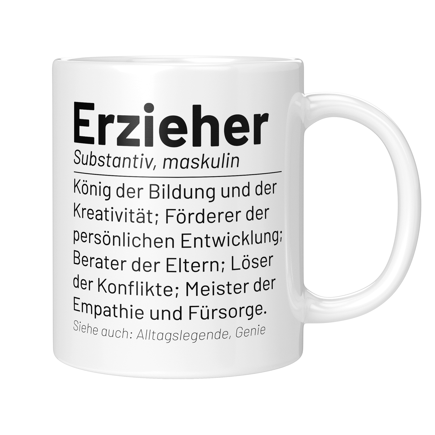 CupHaven® Erzieher Tasse - Wörterbuch "Erzieher" - Geschenk für Erzieher und Erzieherinnen