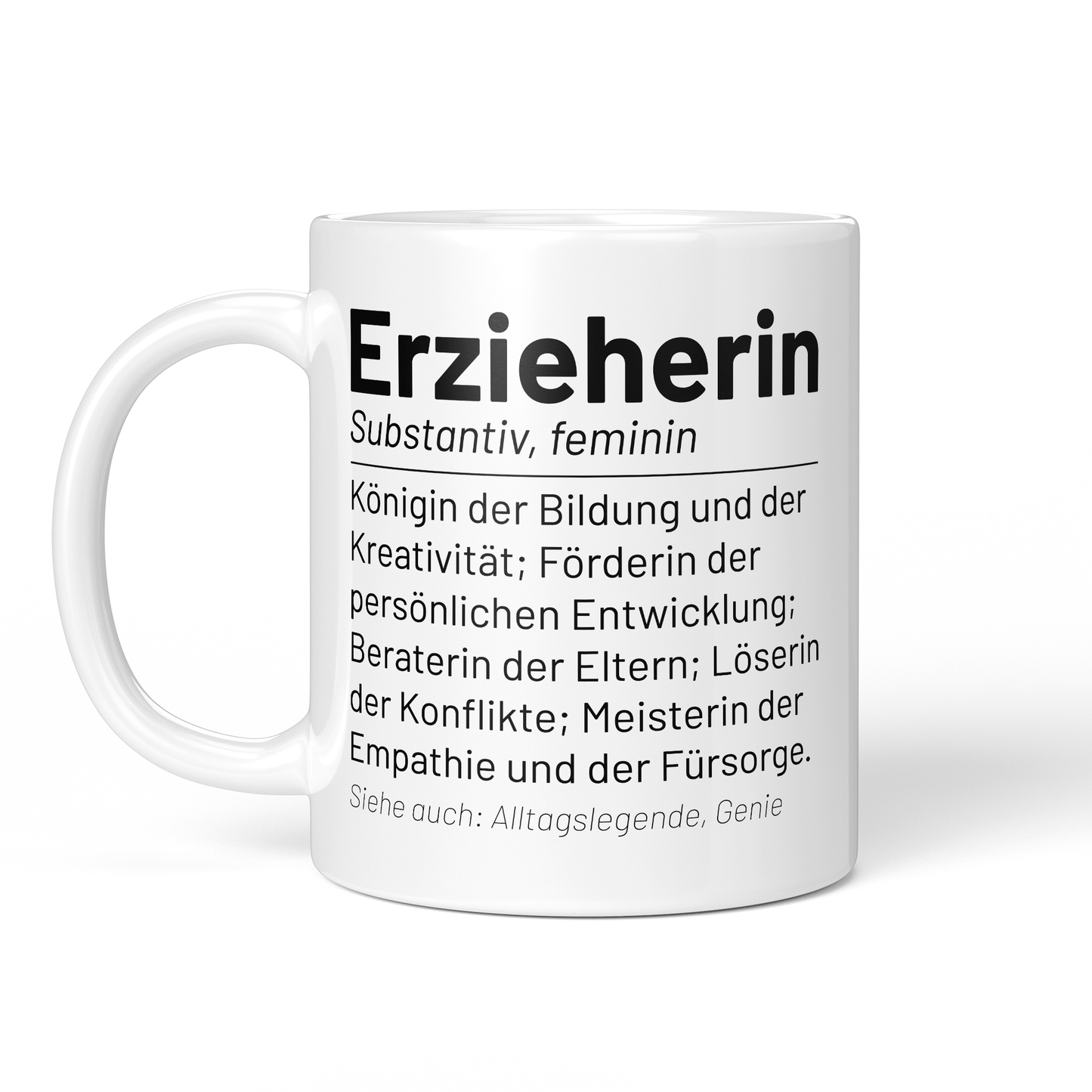 CupHaven® Erzieher Tasse - Wörterbuch "Erzieherin" - Geschenk für Erzieher und Erzieherinnen