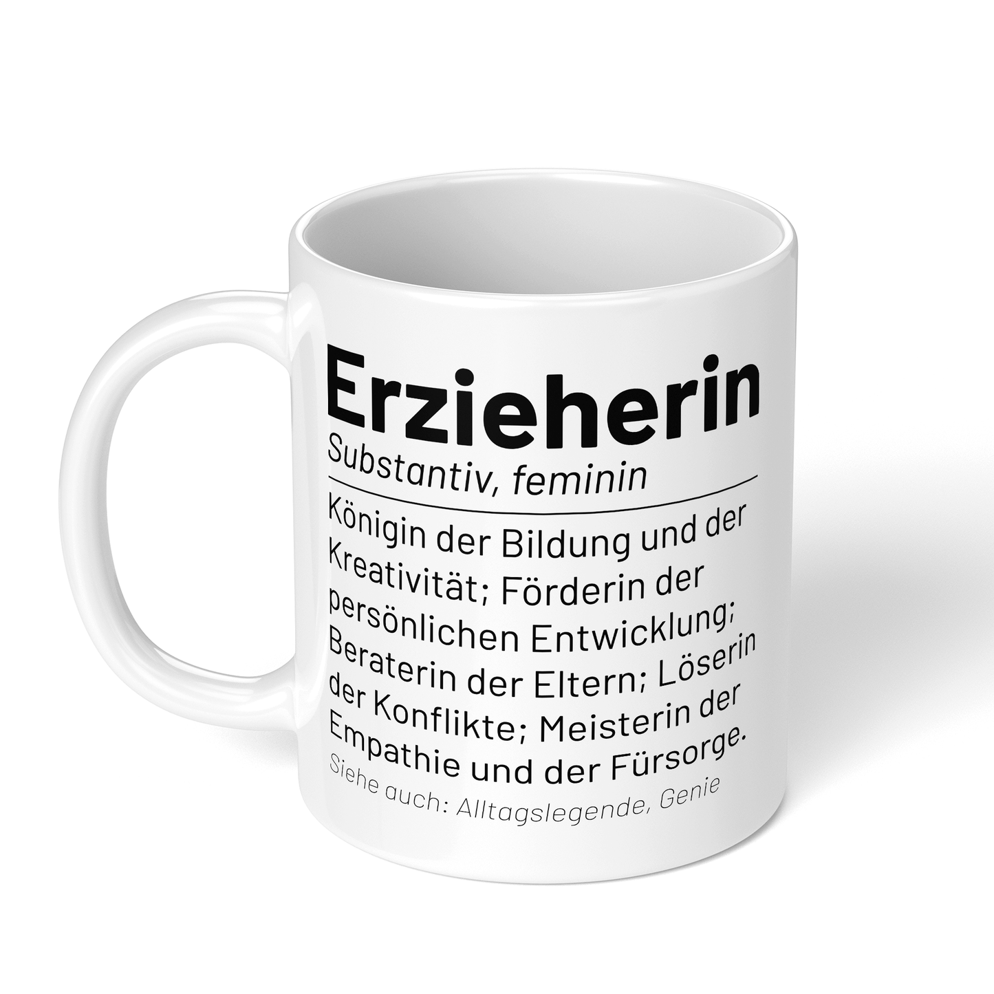 CupHaven® Erzieher Tasse - Wörterbuch "Erzieherin" - Geschenk für Erzieher und Erzieherinnen
