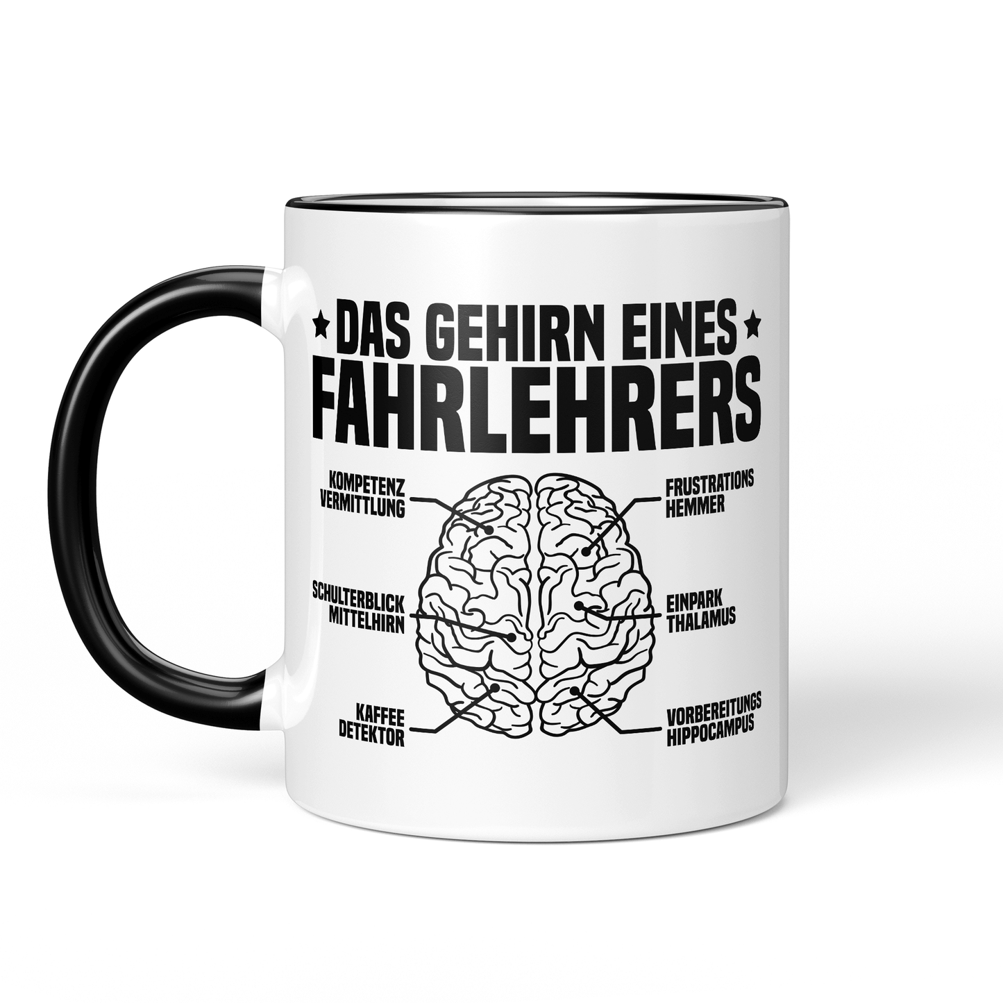 CupHaven® Fahrlehrer Tasse - Das Gehirn eines Fahrlehrers - Geschenk für Fahrlehrer und Fahrlehrerinnen