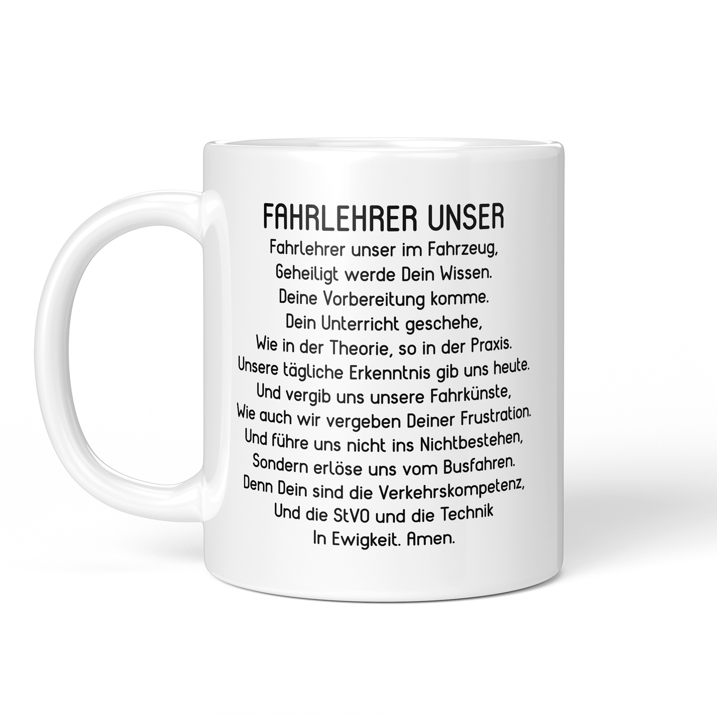 CupHaven® Fahrlehrer Tasse - "Fahrlehrer Unser"-Gebet - Geschenk für Fahrlehrer und Fahrlehrerinnen