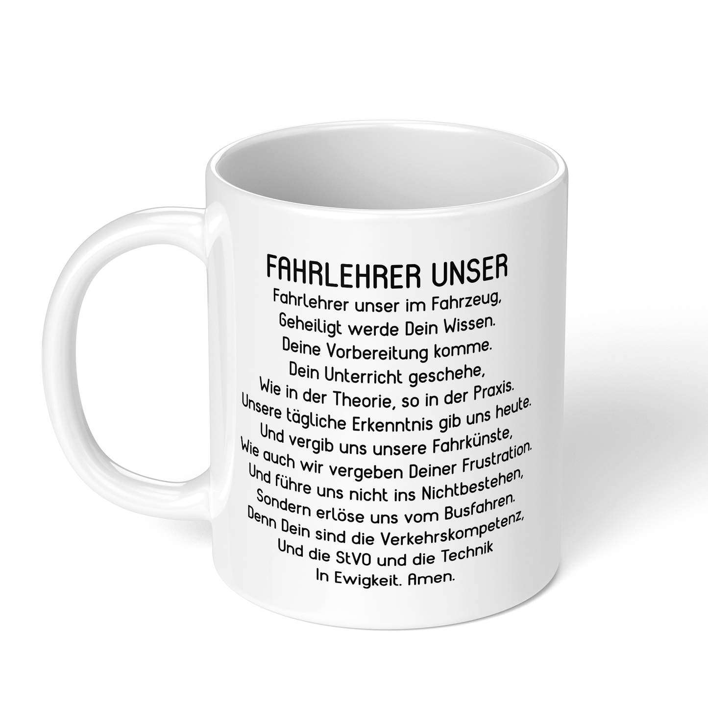 CupHaven® Fahrlehrer Tasse - "Fahrlehrer Unser"-Gebet - Geschenk für Fahrlehrer und Fahrlehrerinnen