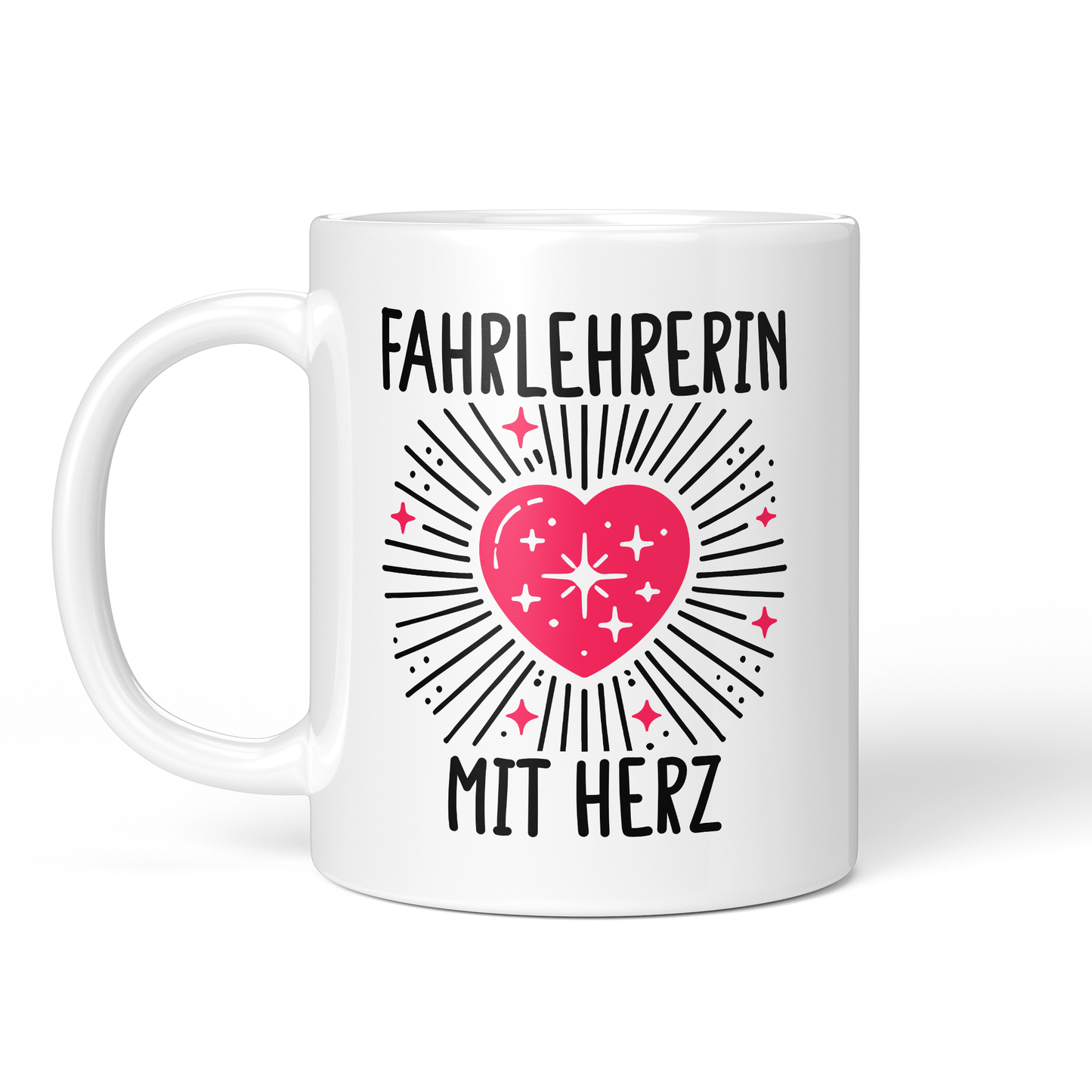 CupHaven® Fahrlehrer Tasse - Fahrlehrerin mit Herz - Geschenk für Fahrlehrer und Fahrlehrerinnen