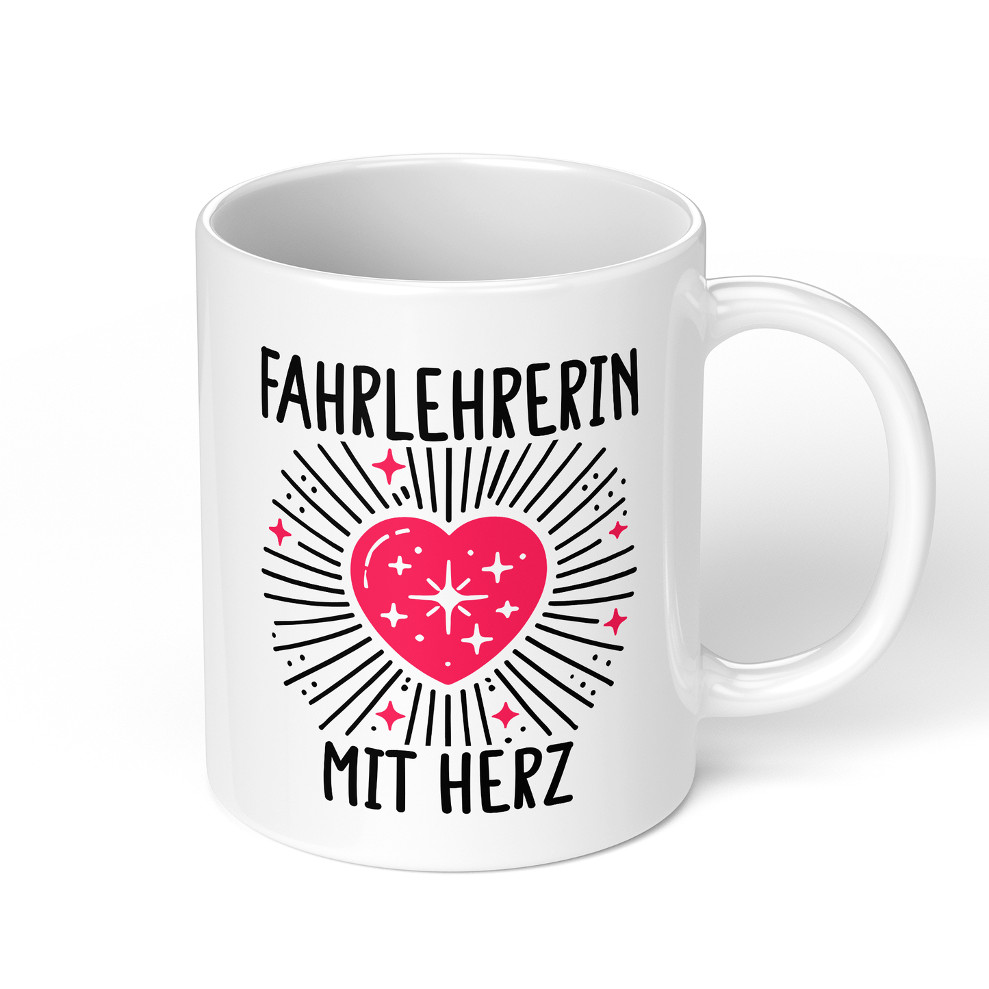 CupHaven® Fahrlehrer Tasse - Fahrlehrerin mit Herz - Geschenk für Fahrlehrer und Fahrlehrerinnen