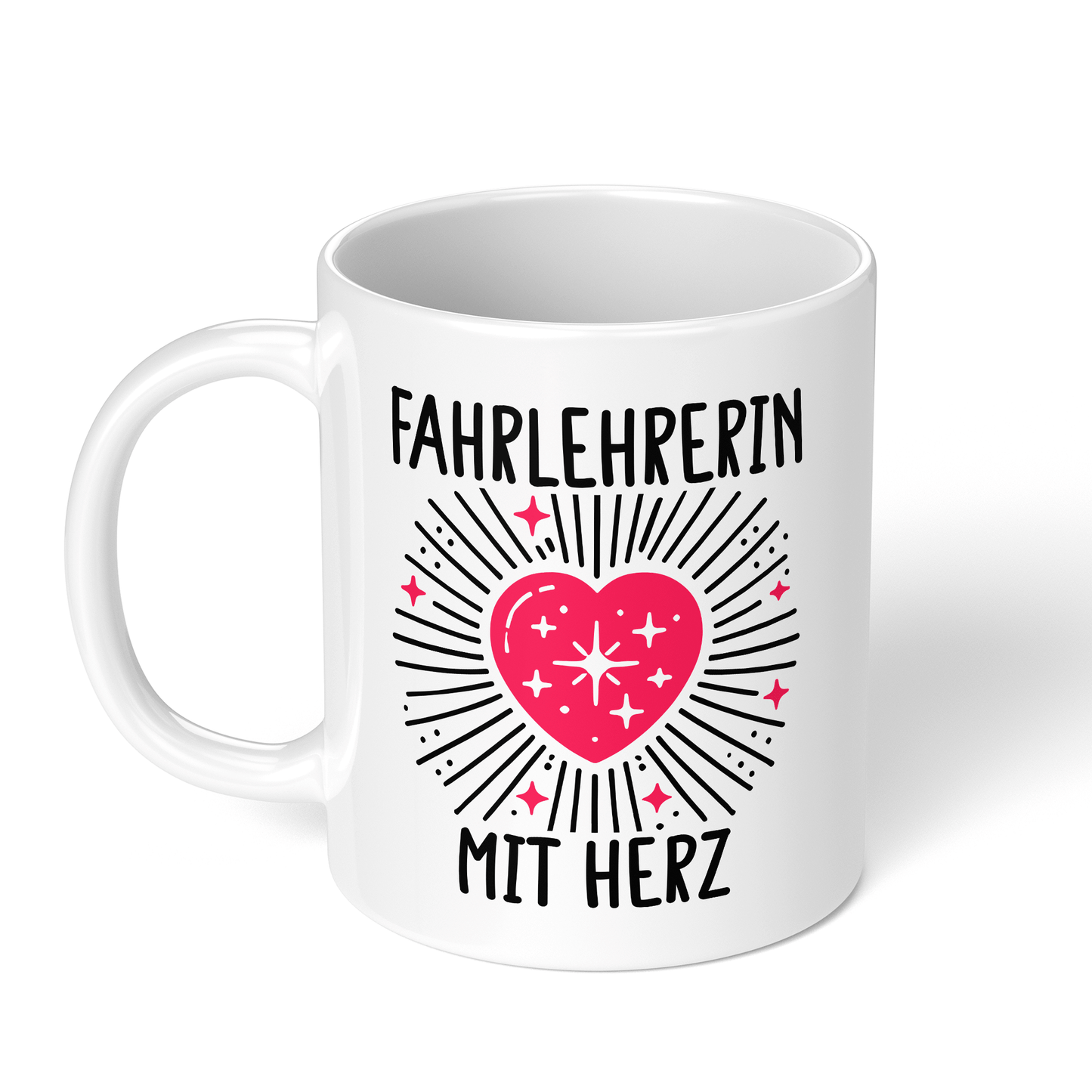 CupHaven® Fahrlehrer Tasse - Fahrlehrerin mit Herz - Geschenk für Fahrlehrer und Fahrlehrerinnen