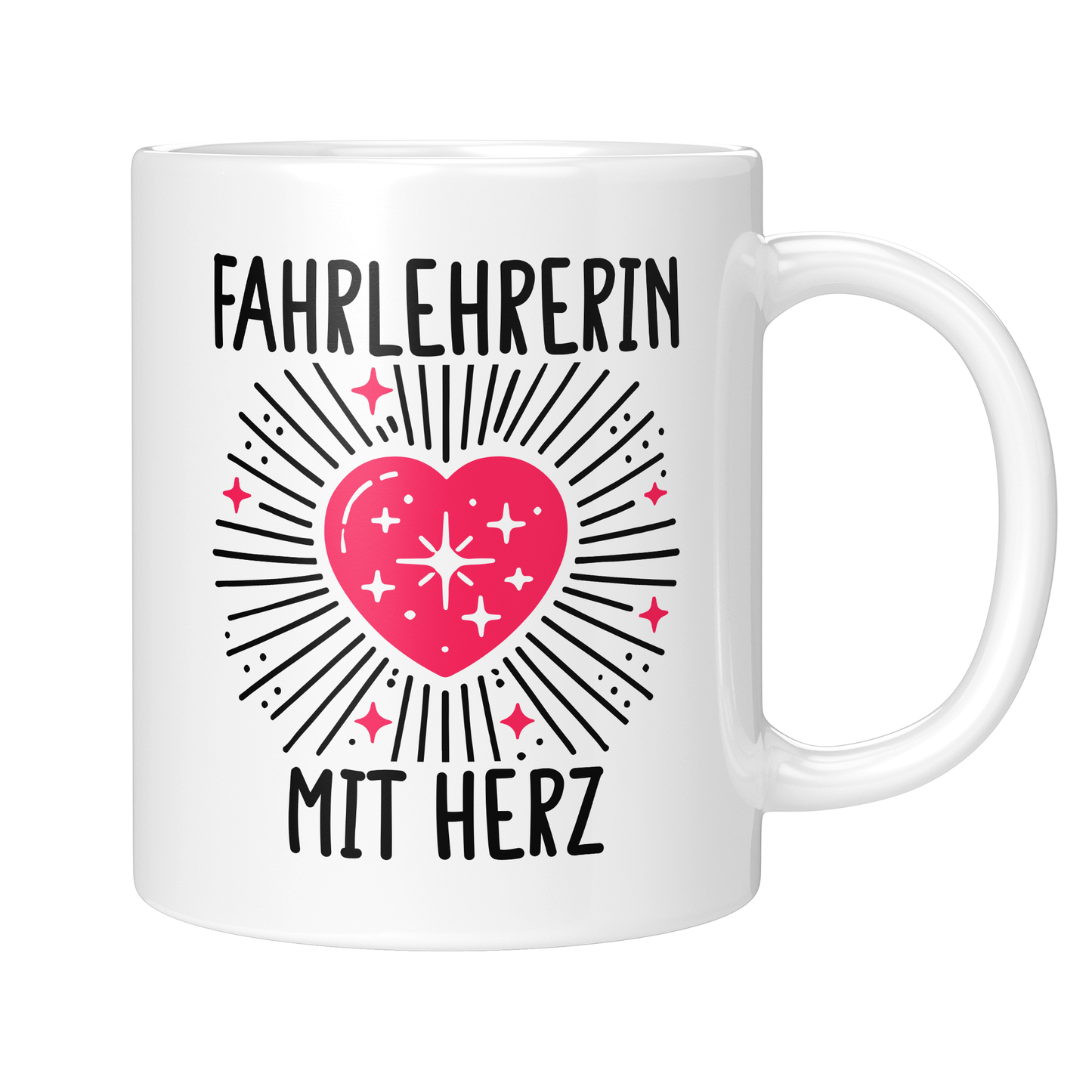CupHaven® Fahrlehrer Tasse - Fahrlehrerin mit Herz - Geschenk für Fahrlehrer und Fahrlehrerinnen