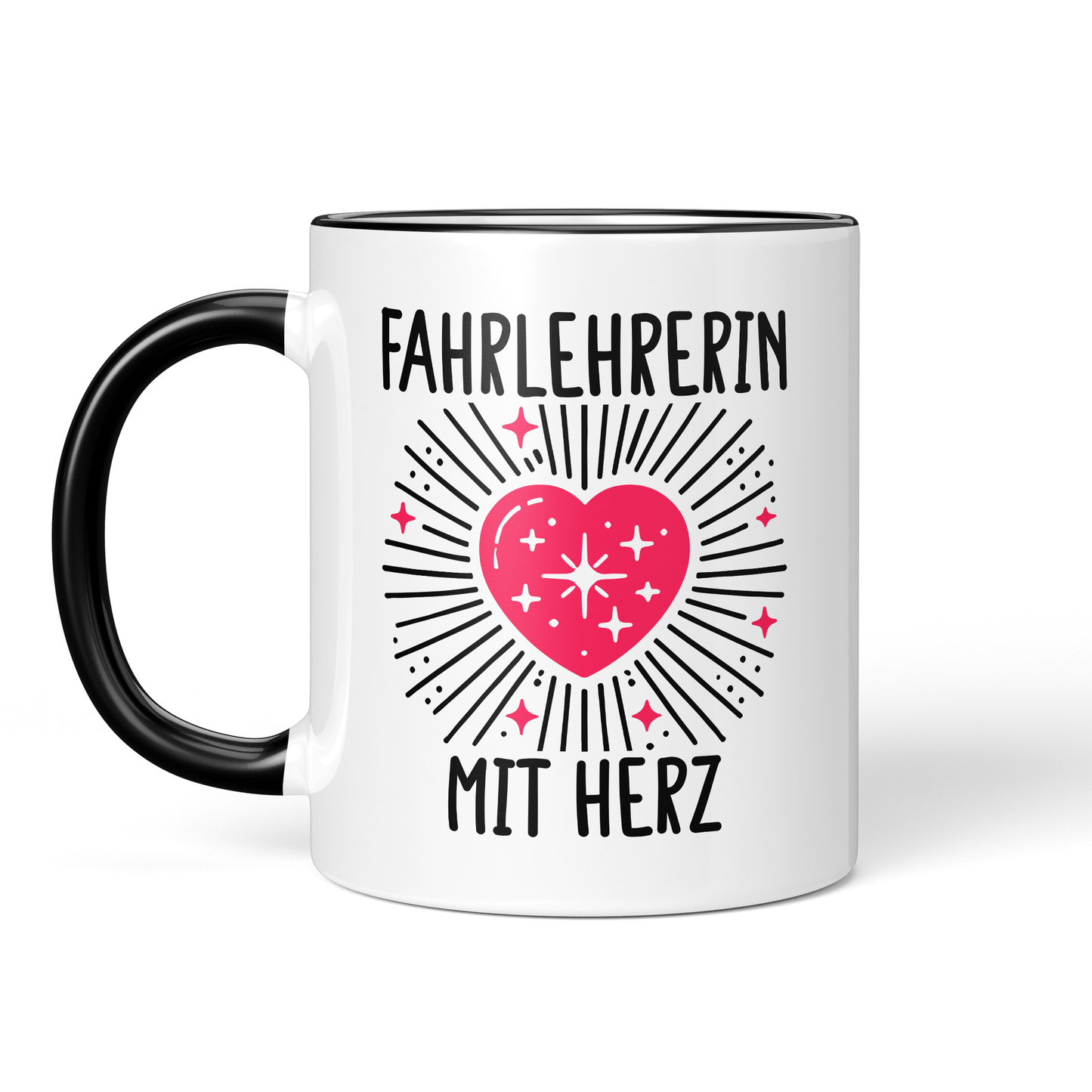 CupHaven® Fahrlehrer Tasse - Fahrlehrerin mit Herz - Geschenk für Fahrlehrer und Fahrlehrerinnen