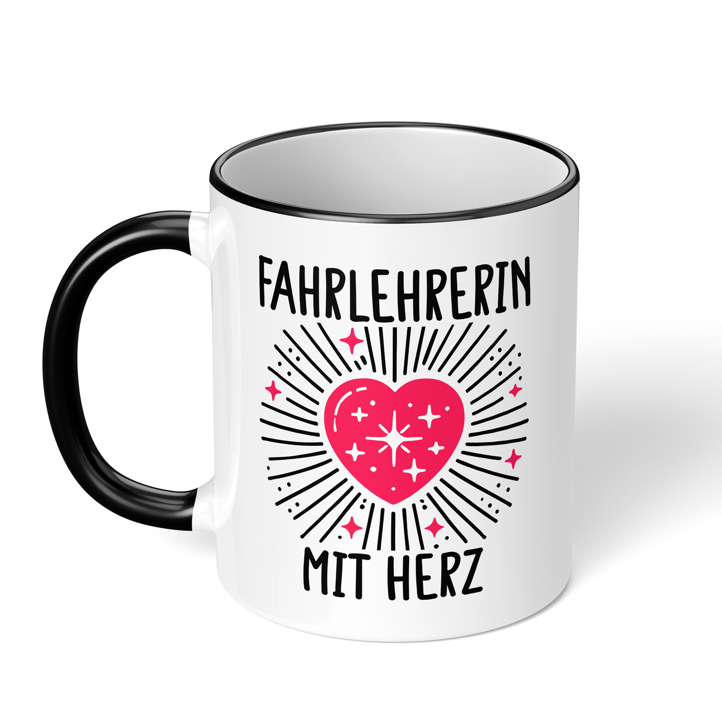 CupHaven® Fahrlehrer Tasse - Fahrlehrerin mit Herz - Geschenk für Fahrlehrer und Fahrlehrerinnen