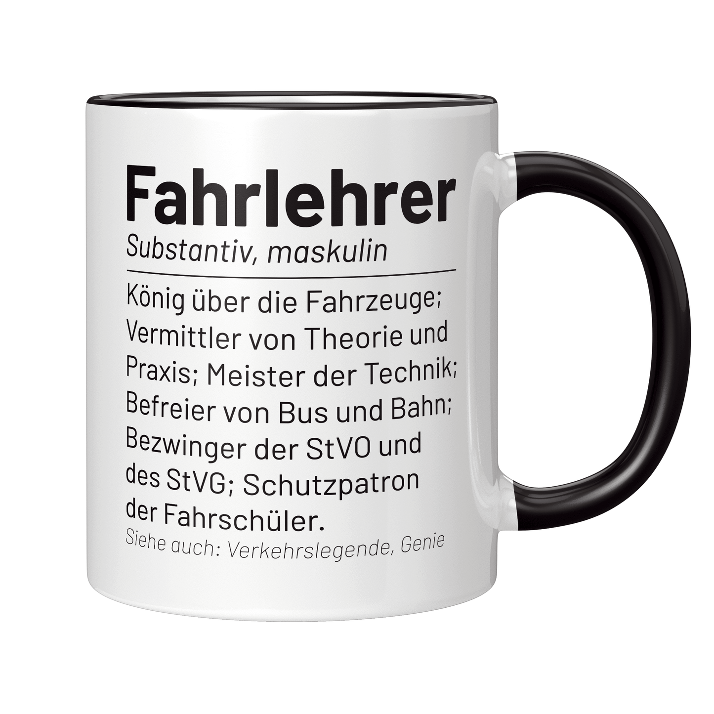 Fahrlehrer Tasse - Wörterbuch "Fahrlehrer" (Fahrschule, Fahrlehrerin, Geschenk)